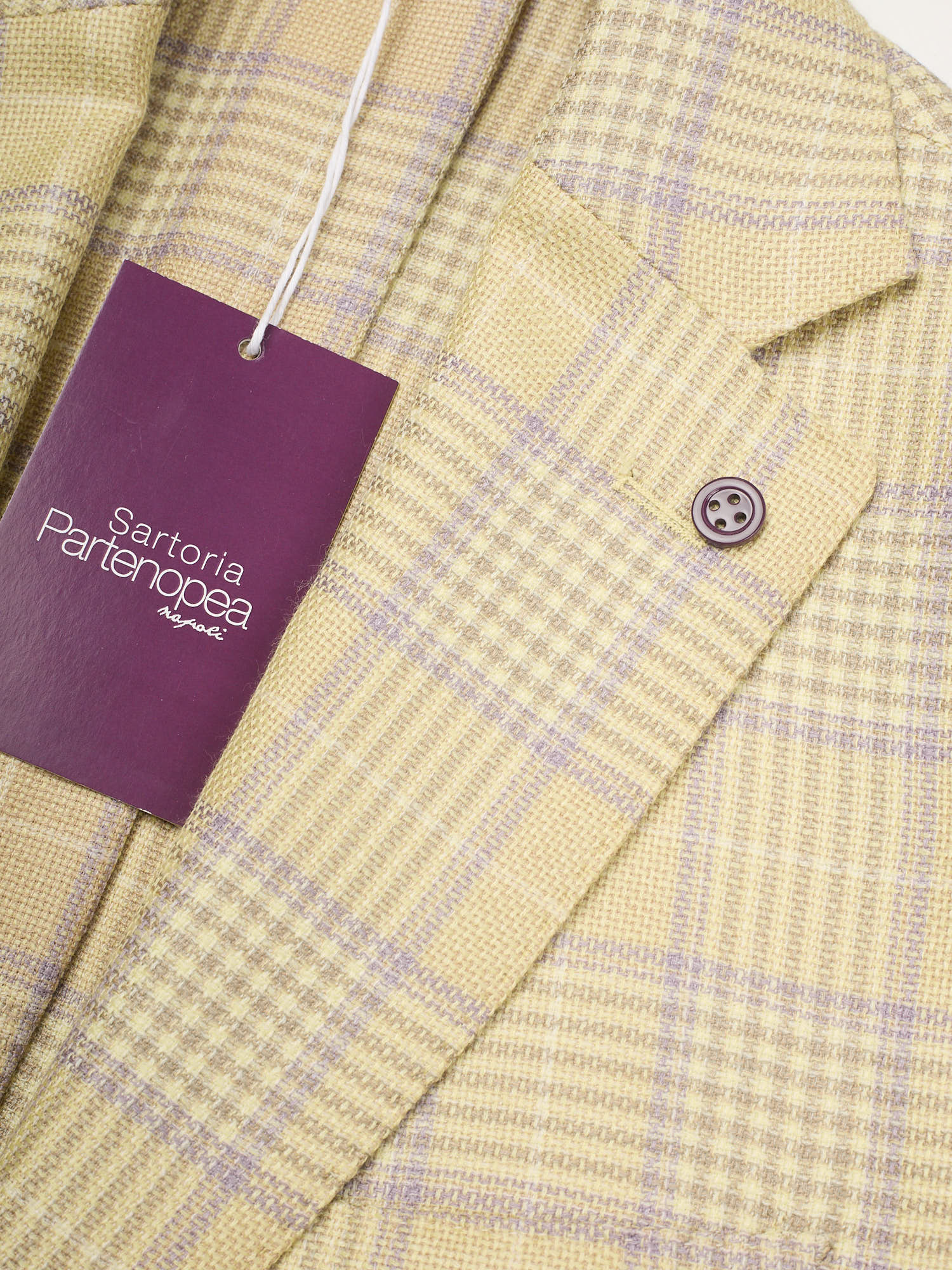 SARTORIA PARTENOPEA Yellow Wool-Silk-Linen Jacket EU 50 NEW US 40 Current Model