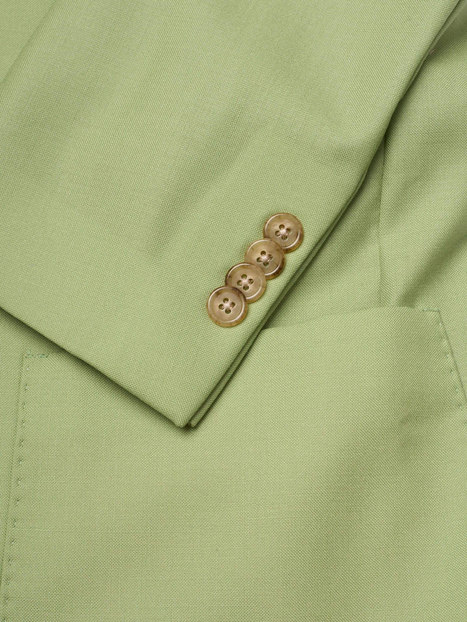 SARTORIA PARTENOPEA "Napoli2" Green Wool Unlined Jacket