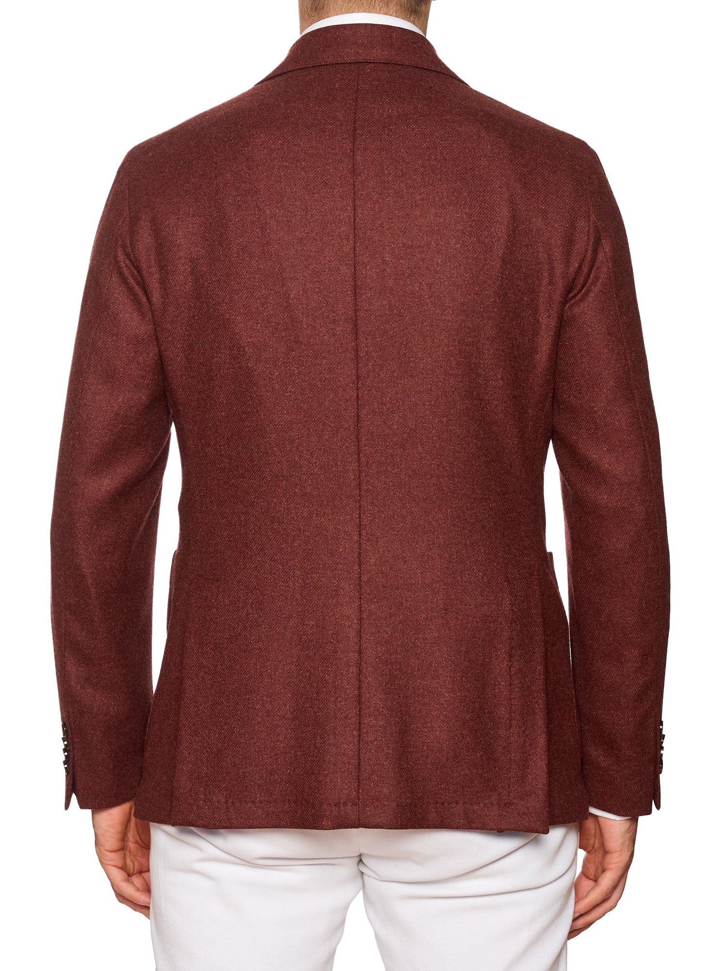 SARTORIA PARTENOPEA "Napoli2" Rust Wool Tweed Unlined Jacket