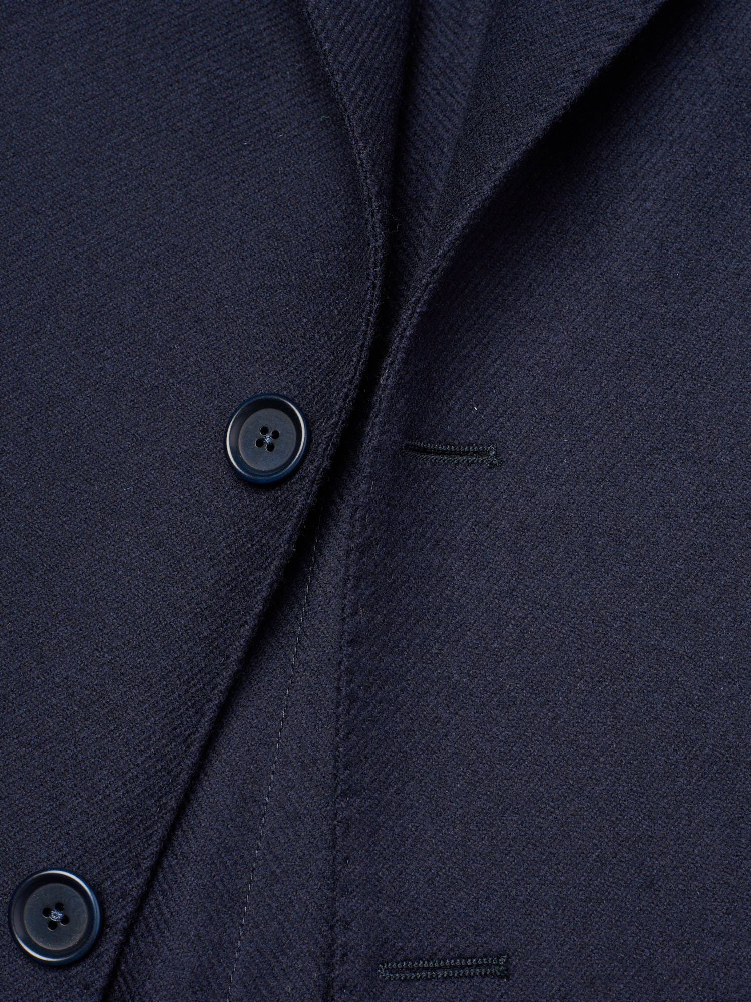SARTORIA PARTENOPEA "Napoli4" Navy Blue Wool Unlined Jacket
