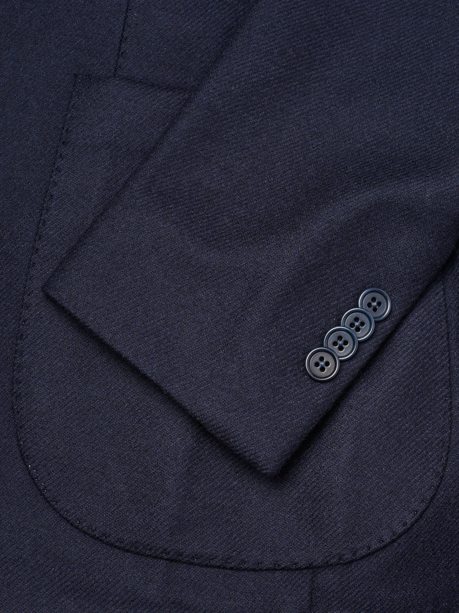 SARTORIA PARTENOPEA "Napoli4" Navy Blue Wool Unlined Jacket