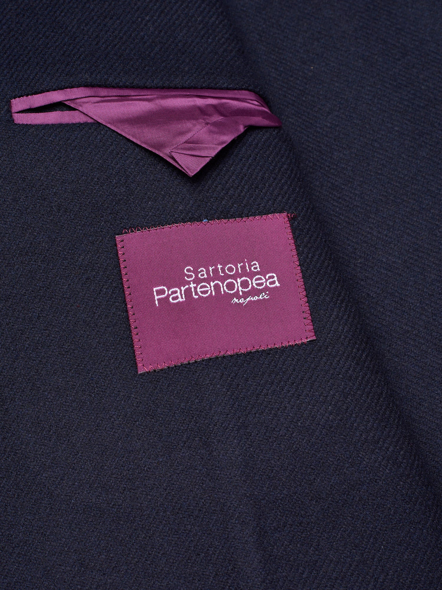 SARTORIA PARTENOPEA "Napoli4" Navy Blue Wool Unlined Jacket