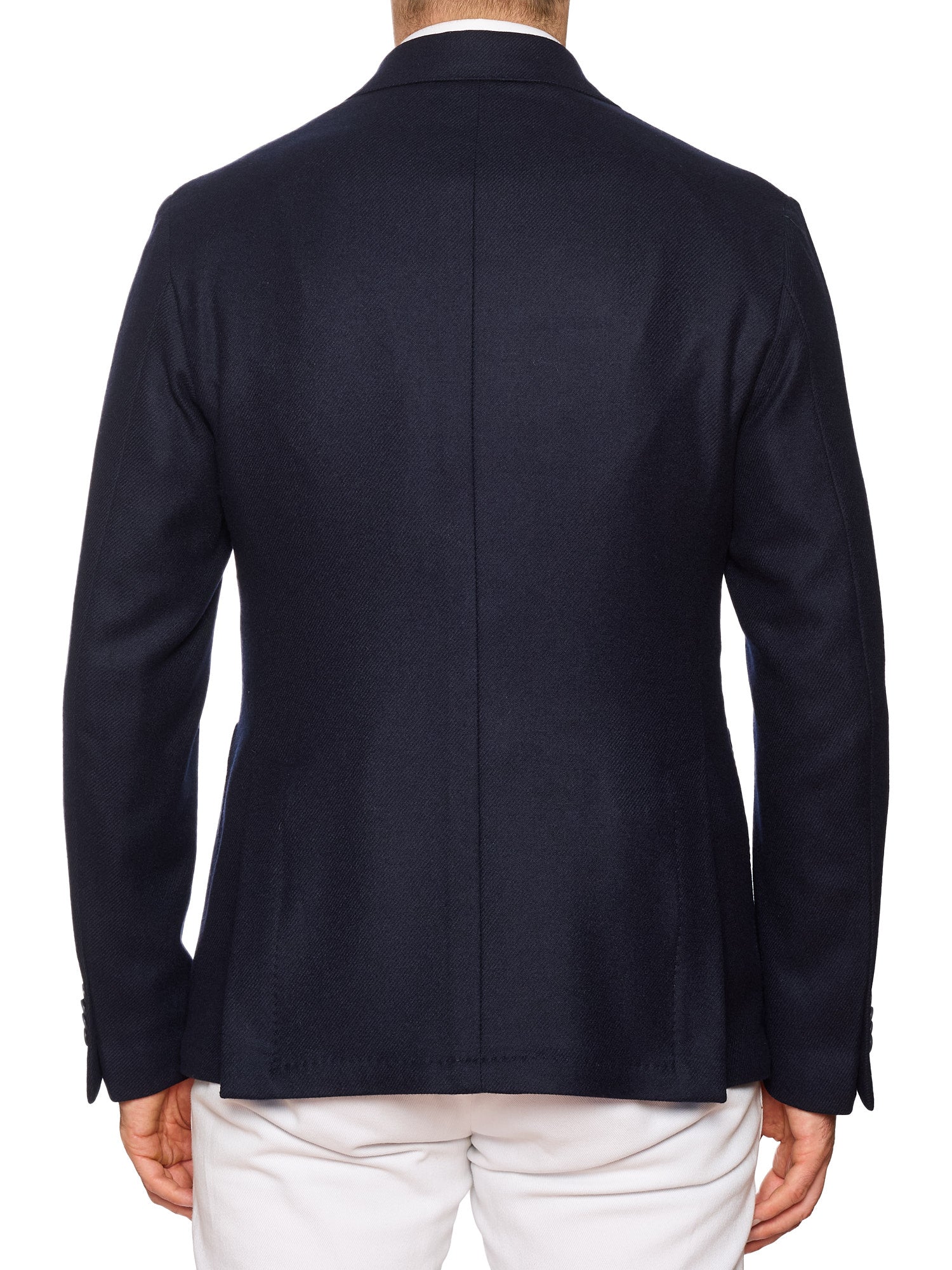 SARTORIA PARTENOPEA "Napoli4" Navy Blue Wool Unlined Jacket