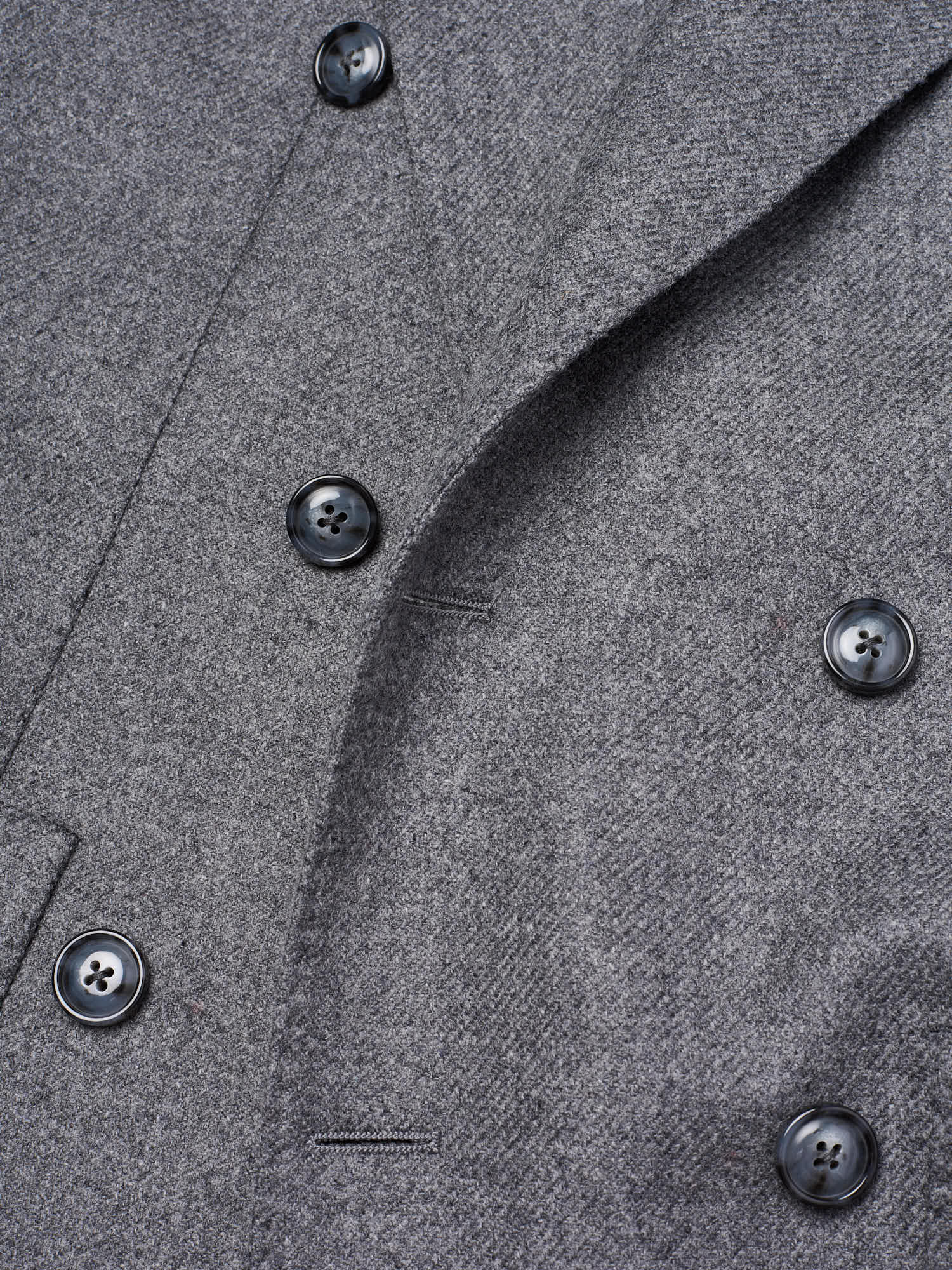 SARTORIA PARTENOPEA "Napoli6" Gray Wool Unlined Double Breasted Jacket