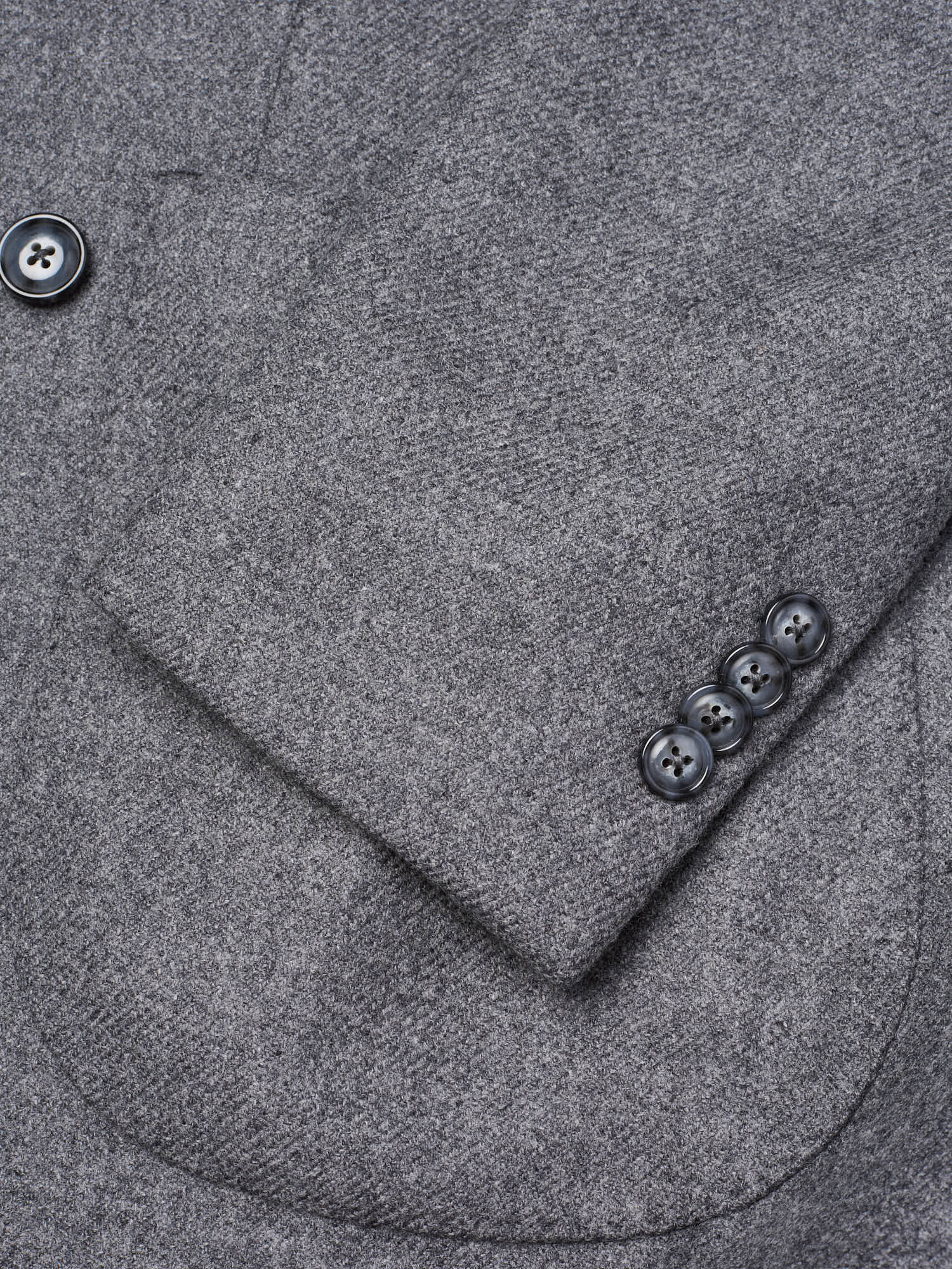 SARTORIA PARTENOPEA "Napoli6" Gray Wool Unlined Double Breasted Jacket