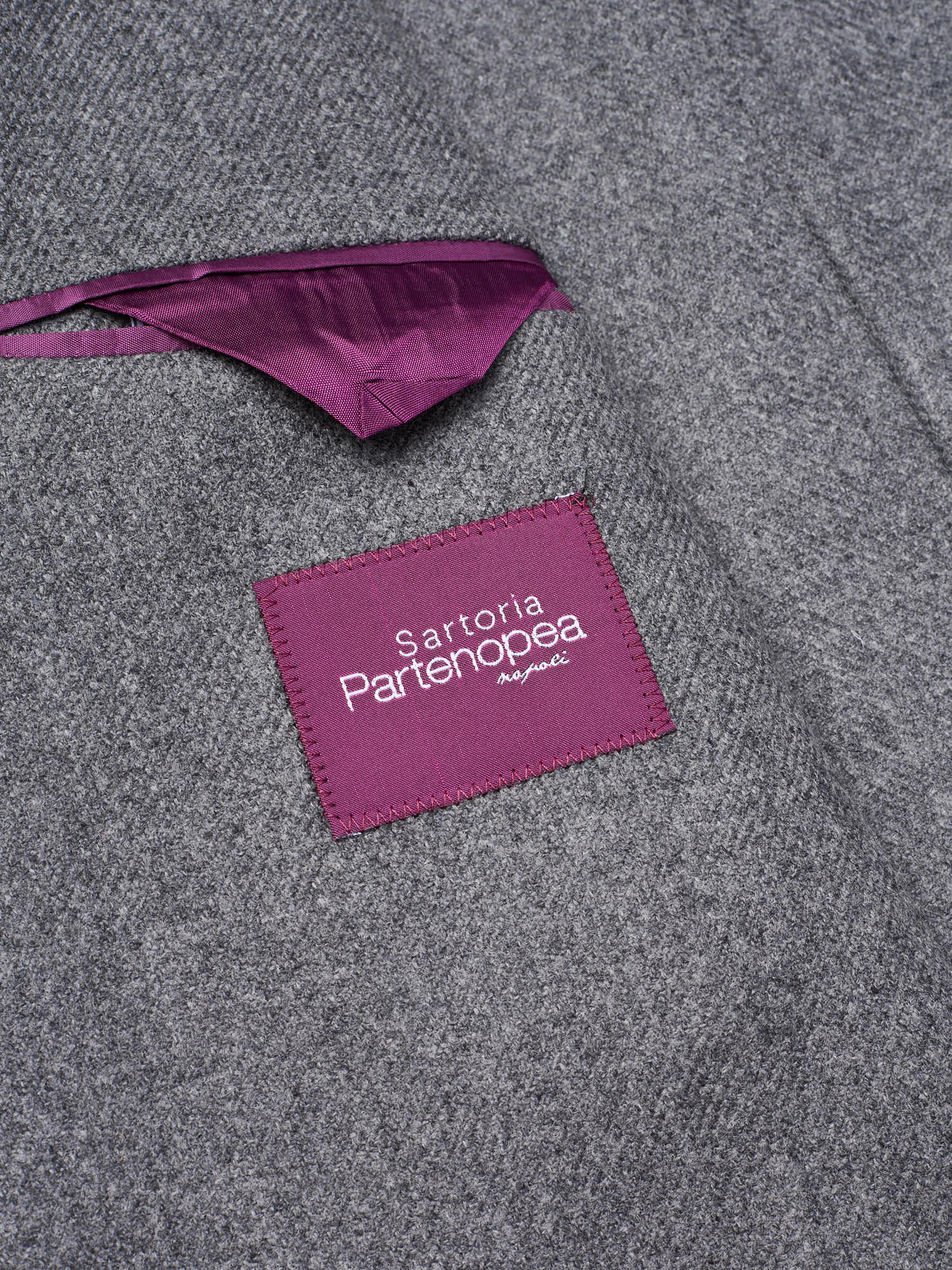 SARTORIA PARTENOPEA "Napoli6" Gray Wool Unlined Double Breasted Jacket