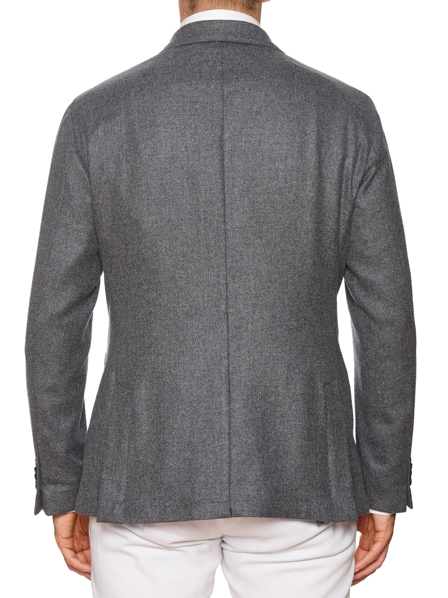 SARTORIA PARTENOPEA "Napoli6" Gray Wool Unlined Double Breasted Jacket