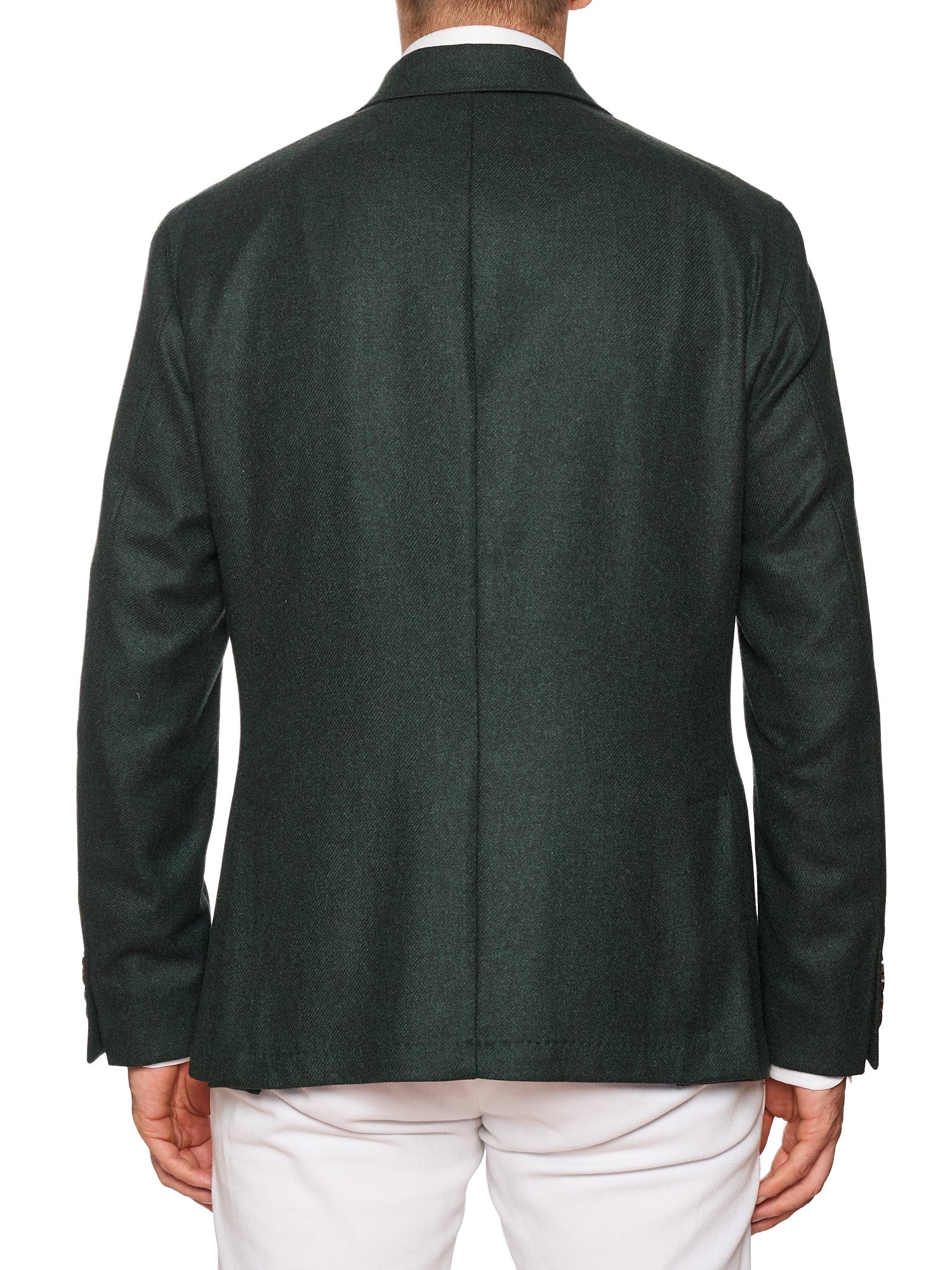 SARTORIA PARTENOPEA "Napoli6" Forest Green Wool Double Breasted Jacket