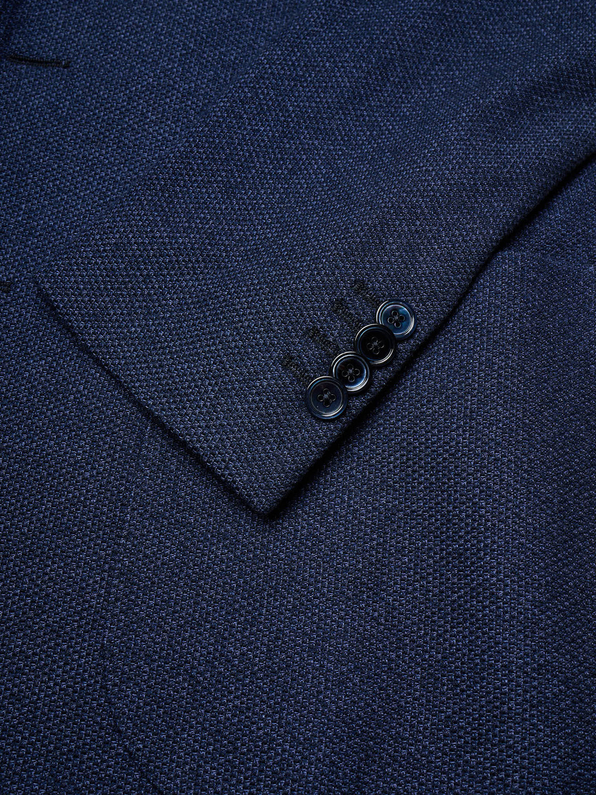 SARTORIA PARTENOPEA "Napoli" Navy Blue Birdseye Cotton Unlined Jacket
