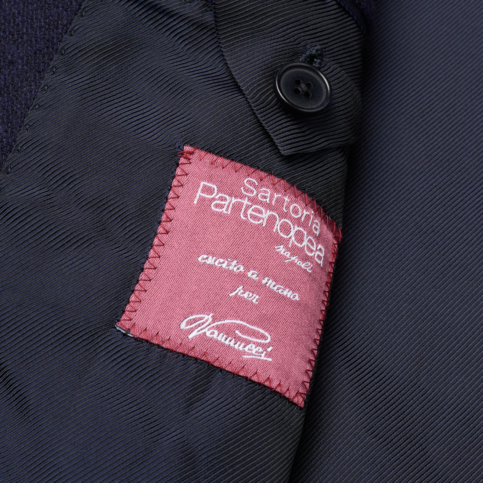 SARTORIA PARTENOPEA for VANNUCCI Blue Cashmere Jacket Blazer EU 50 NEW US 40