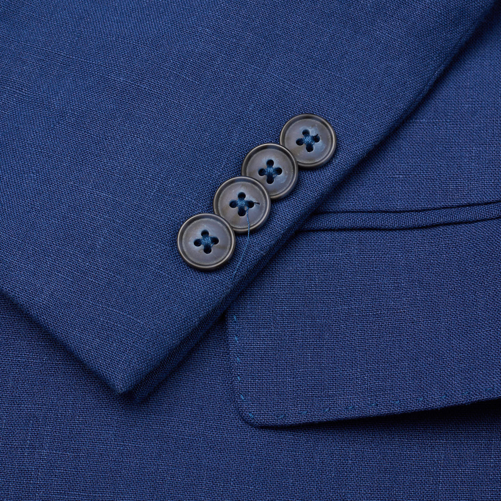 SARTORIA PARTENOPEA for VANNUCCI Blue Linen DB Jacket Blazer NEW