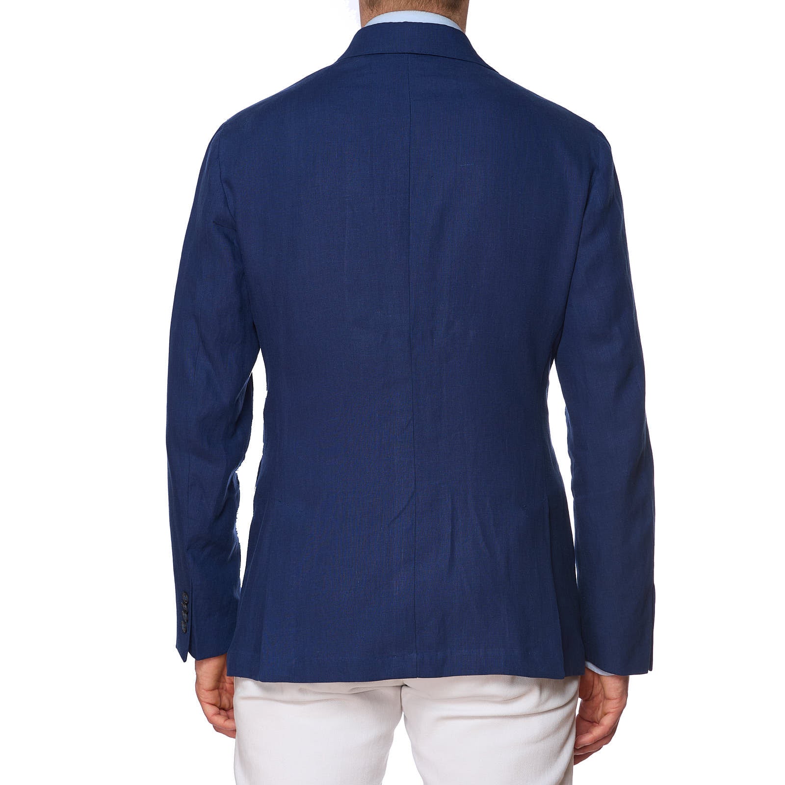 SARTORIA PARTENOPEA for VANNUCCI Blue Linen DB Jacket Blazer NEW