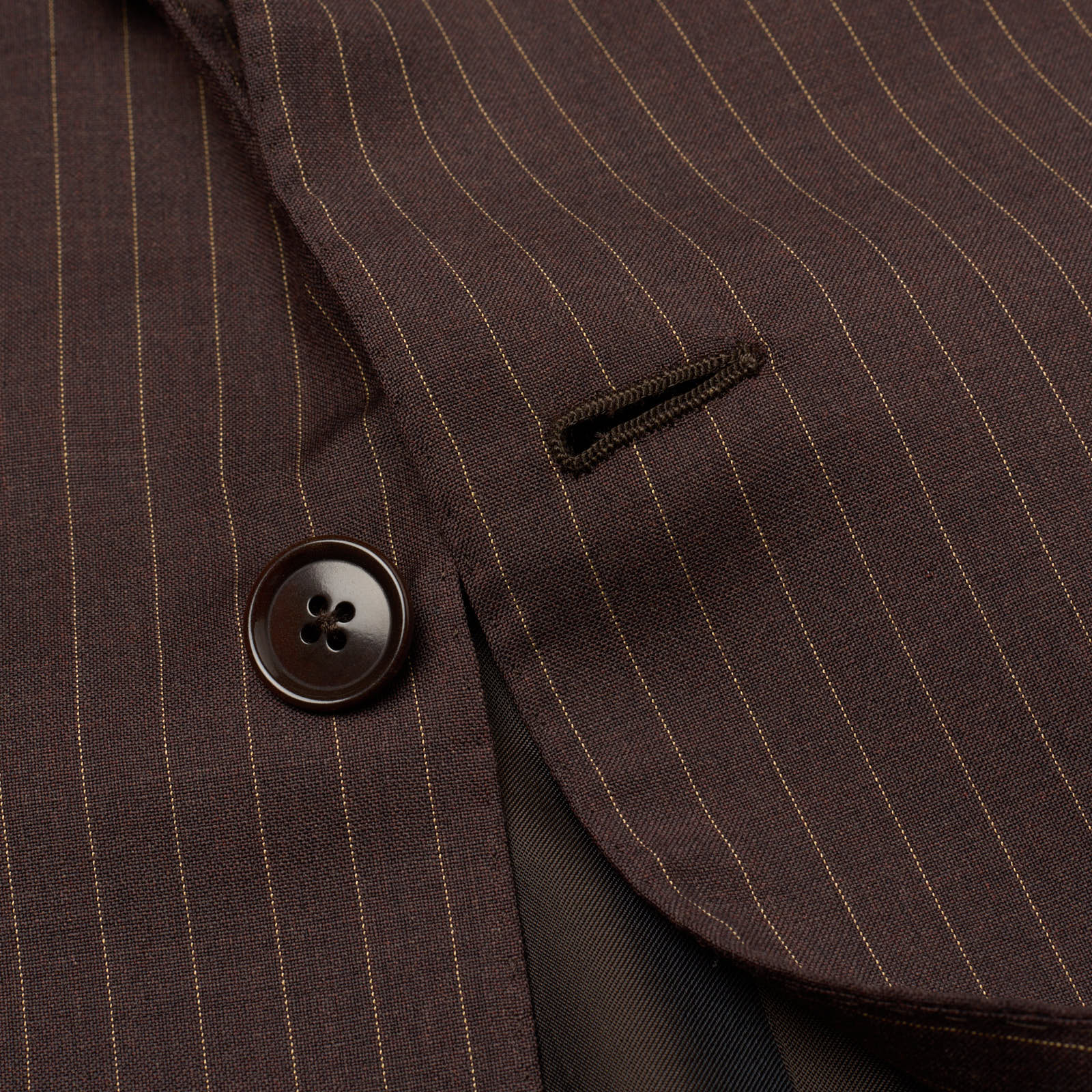 SARTORIA PARTENOPEA for VANNUCCI Handmade Diplomat Brown Super 130's Wool Suit