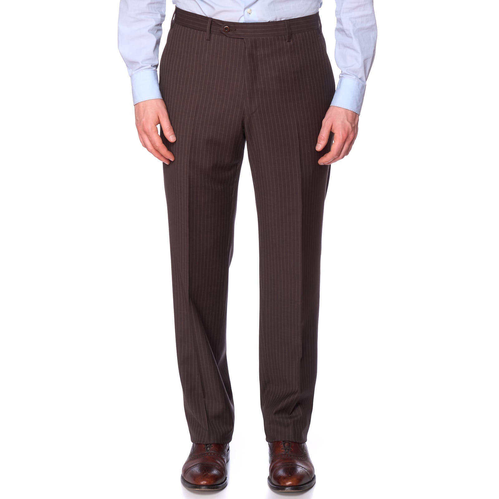 SARTORIA PARTENOPEA for VANNUCCI Handmade Diplomat Brown Super 130's Wool Suit