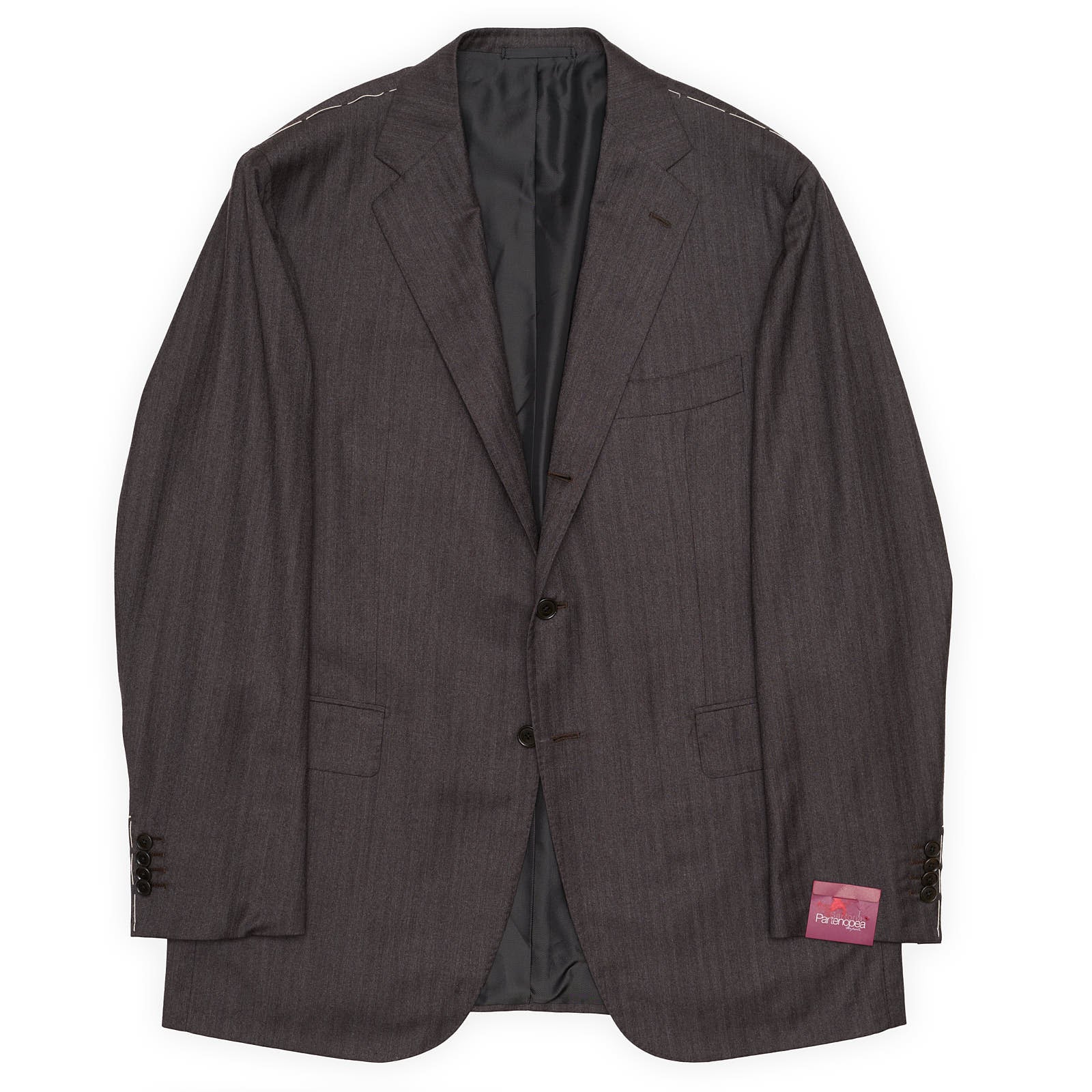 SARTORIA PARTENOPEA Diplomat Brown Super 150's Handmade Suit EU 56 US 44