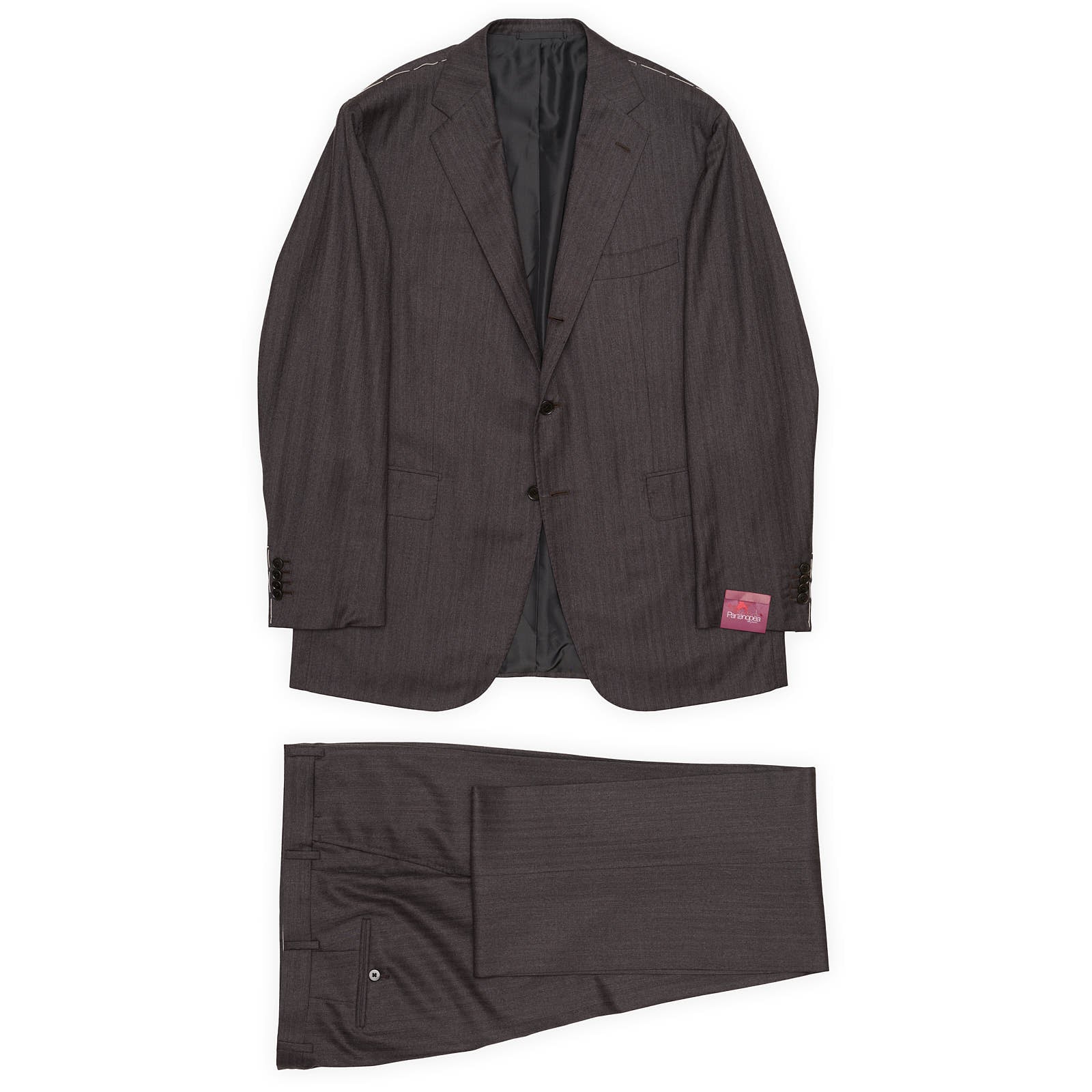 SARTORIA PARTENOPEA Diplomat Brown Super 150's Handmade Suit EU 56 US 44