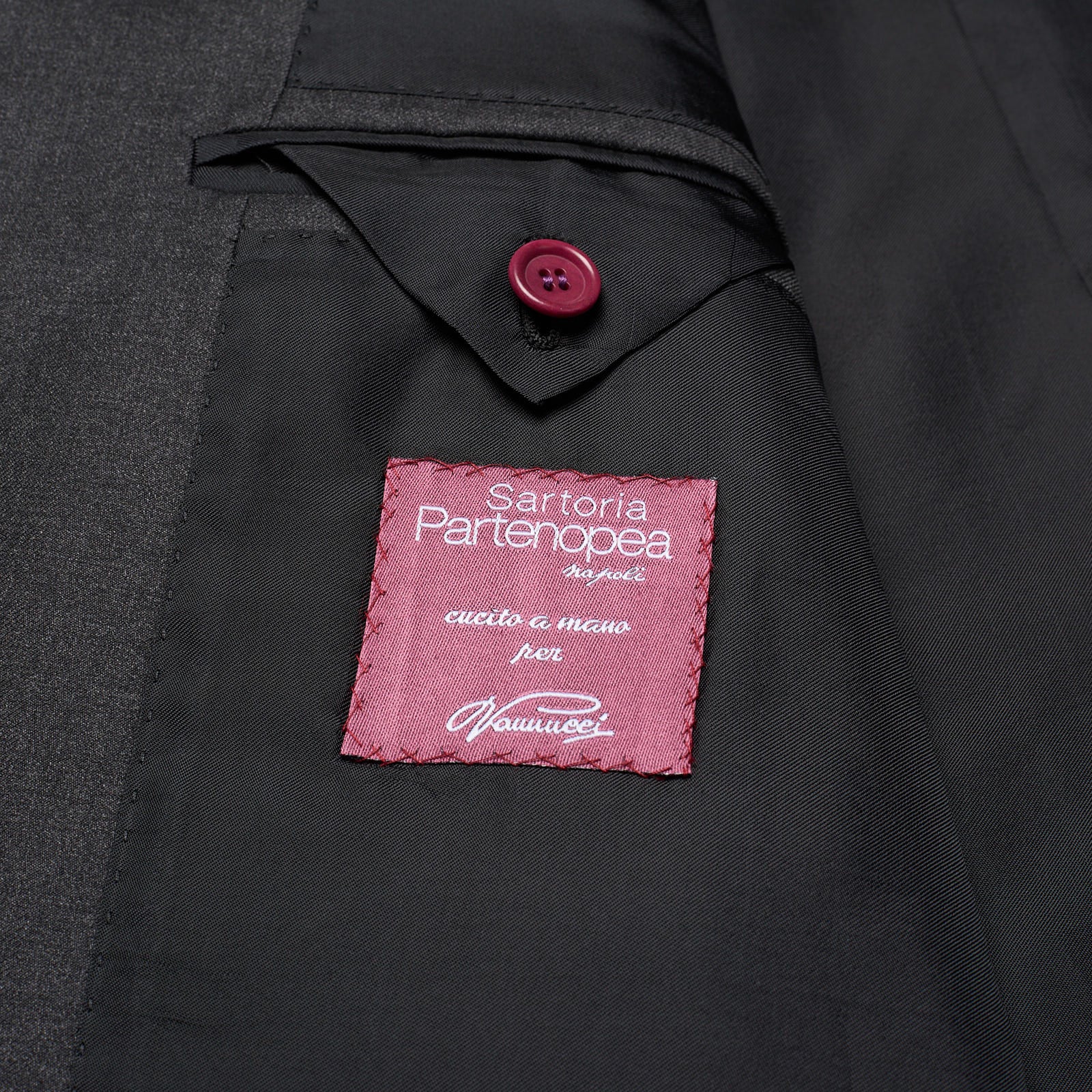 SARTORIA PARTENOPEA Handmade for VANNUCCI Gray Wool Super 130's Jacket EU 56 NEW US 46