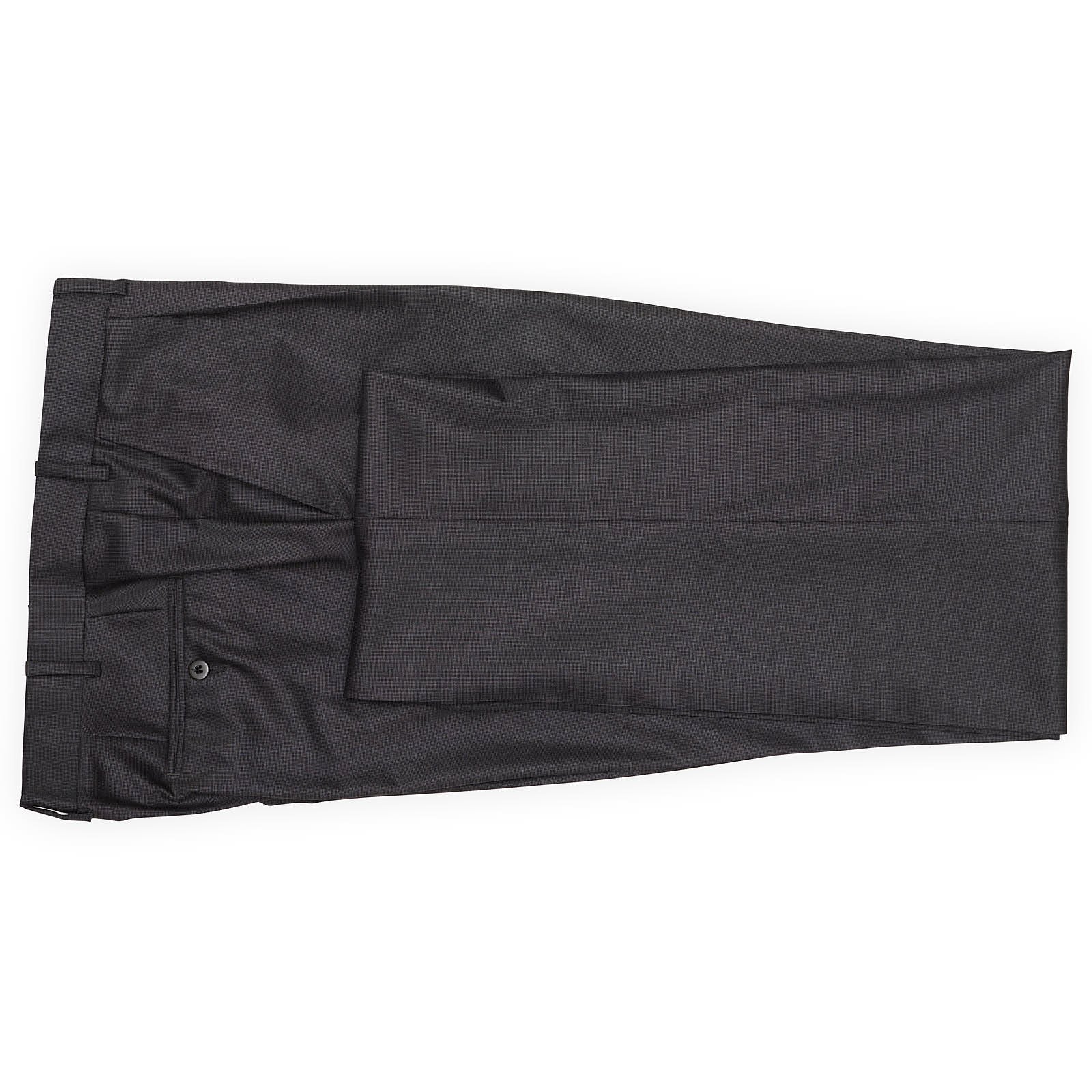 SARTORIA PARTENOPEA for VANNUCCI Gray Birdseye Wool Suit EU 56 NEW US 46