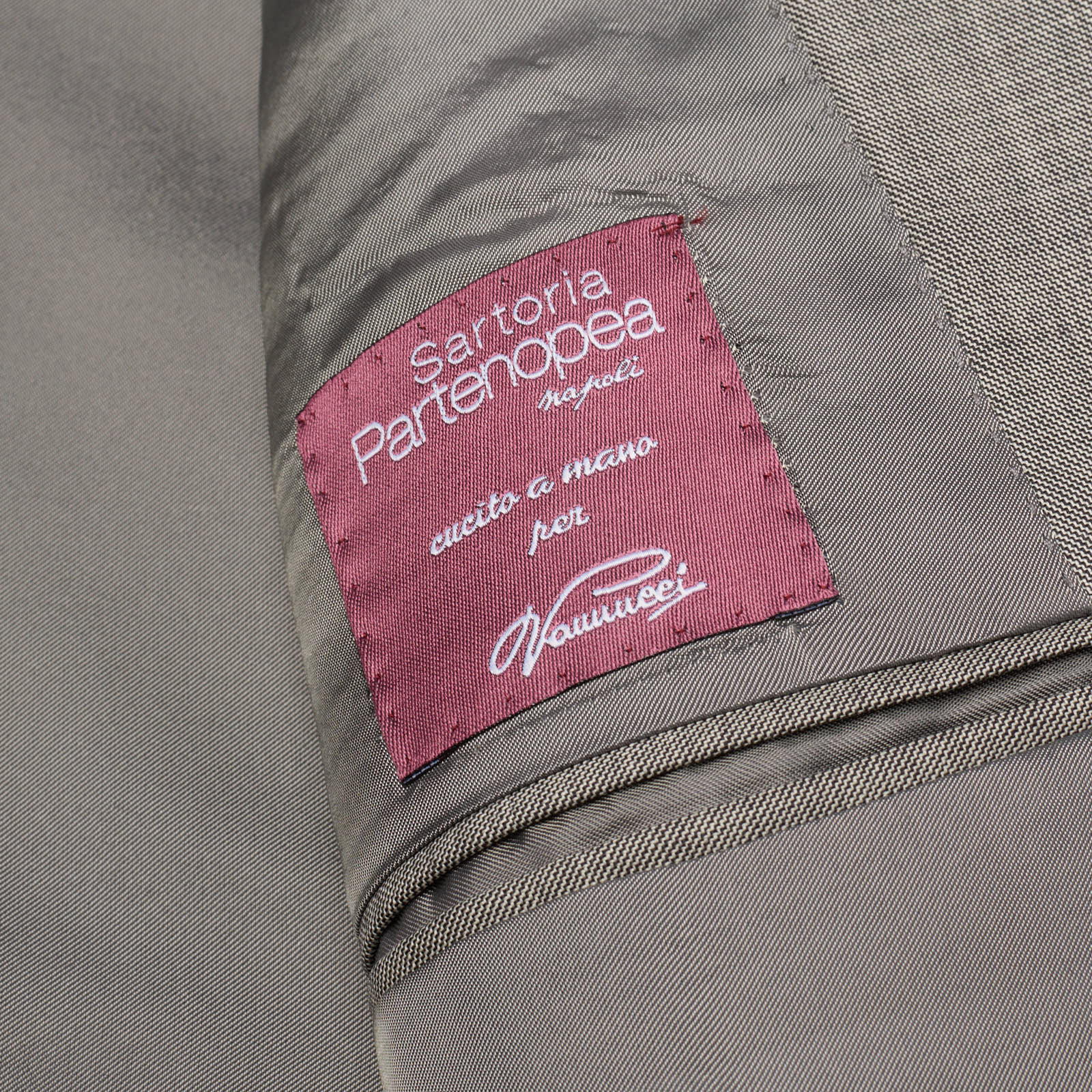 SARTORIA PARTENOPEA for VANNUCCI Handmade 120's Suit EU 52 NEW US 42