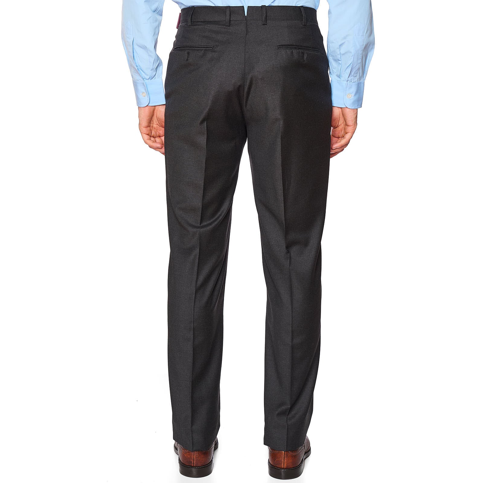 SARTORIA PARTENOPEA Handmade Gray Super 130's Dress Pants EU 54 NEW US 36