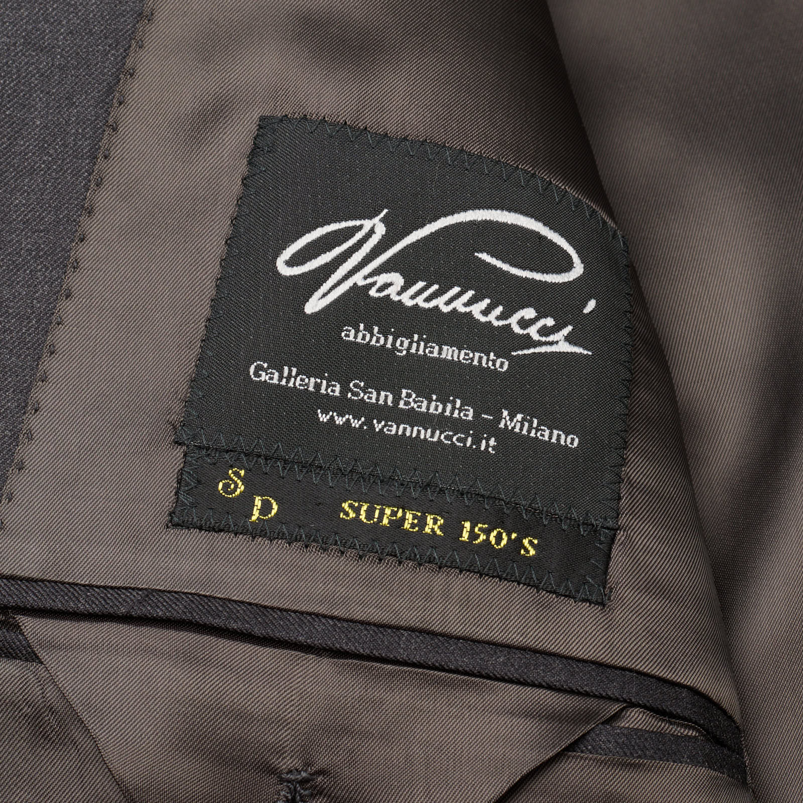 SARTORIA PARTENOPEA for VANNUCCI Gray Wool Super 150's Handmade Suit US 46 NEW EU 56