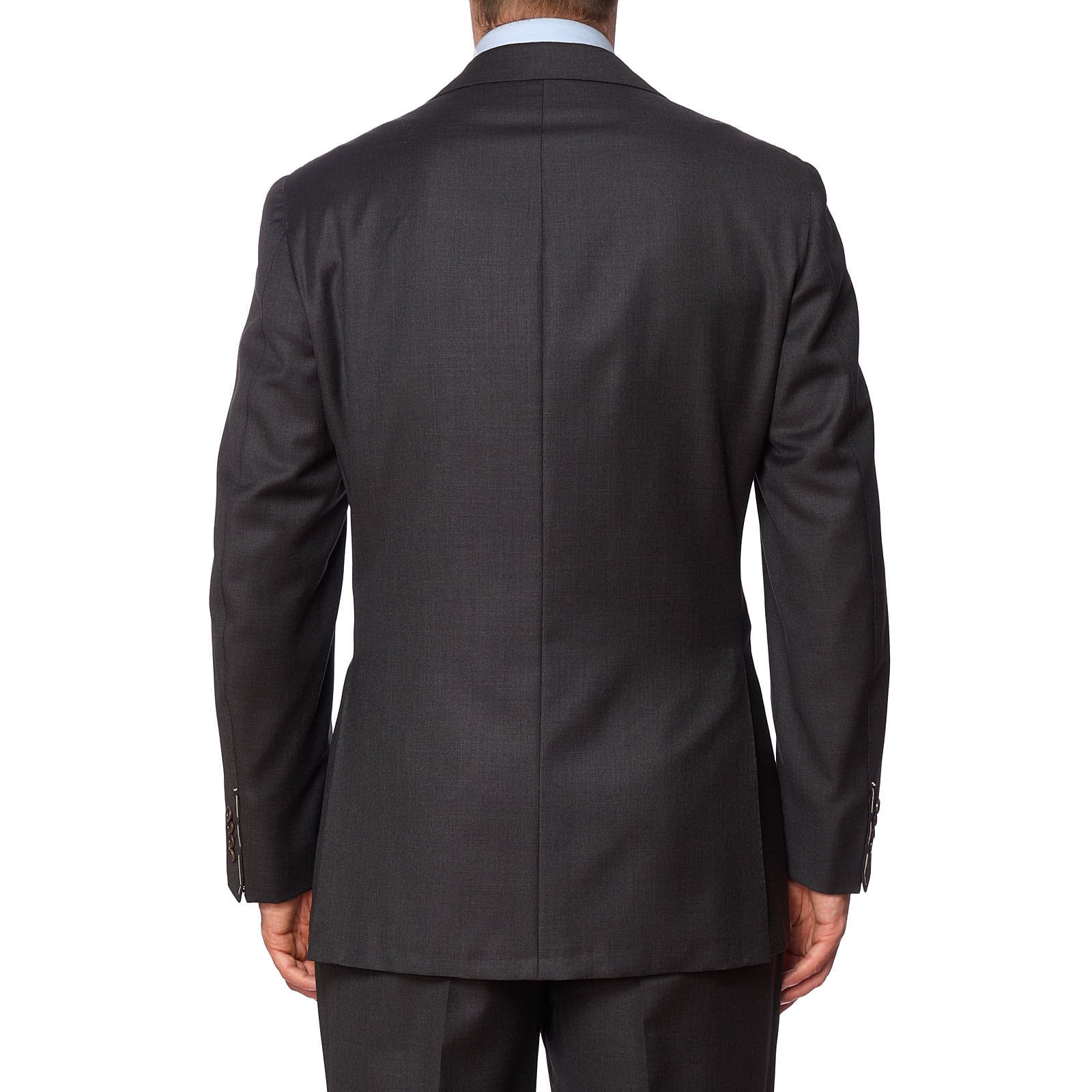 SARTORIA PARTENOPEA for VANNUCCI Gray Wool Super 150's Handmade Suit US 46 NEW EU 56