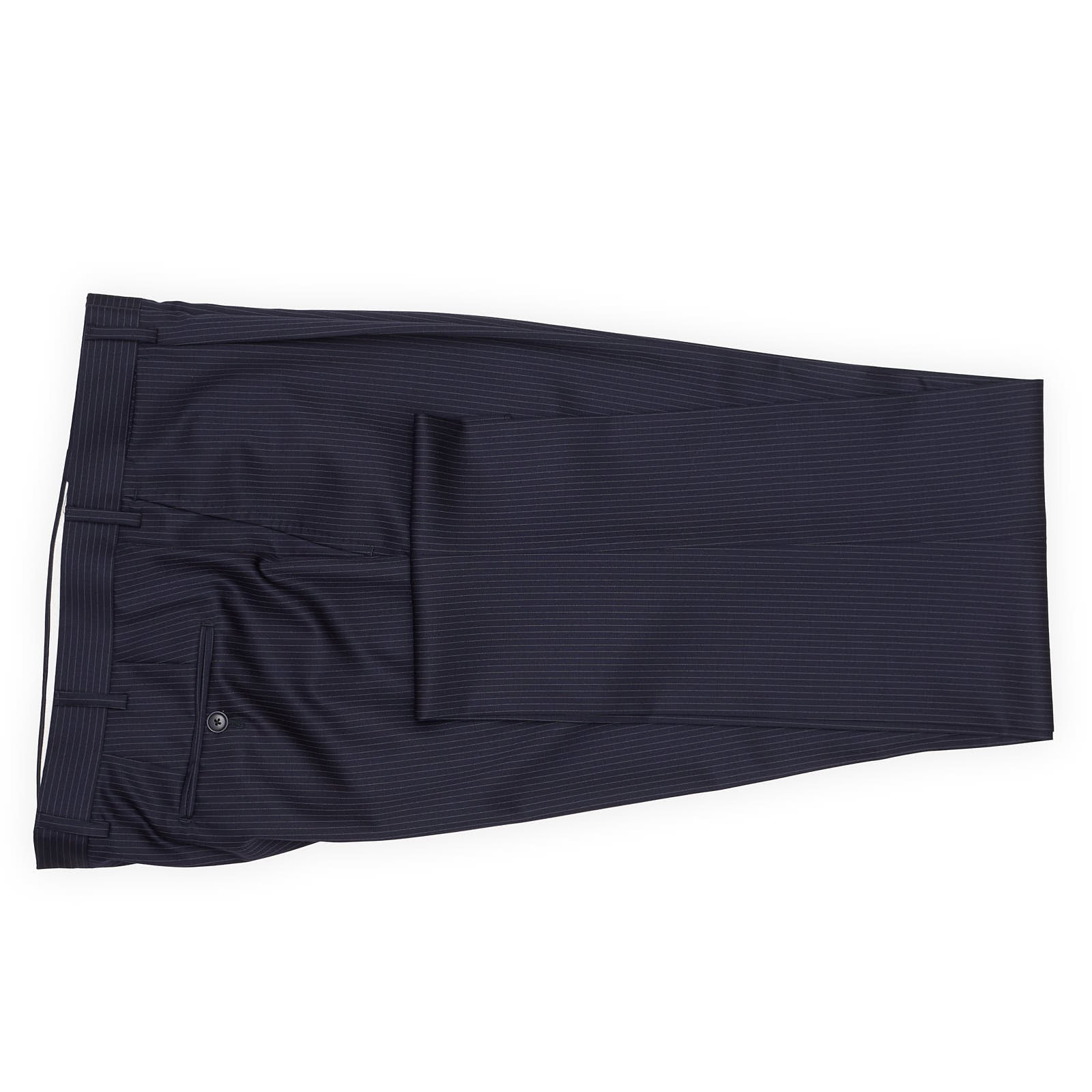 SARTORIA PARTENOPEA for VANNUCCI Navy Blue Handmade Suit EU 56 NEW US 44