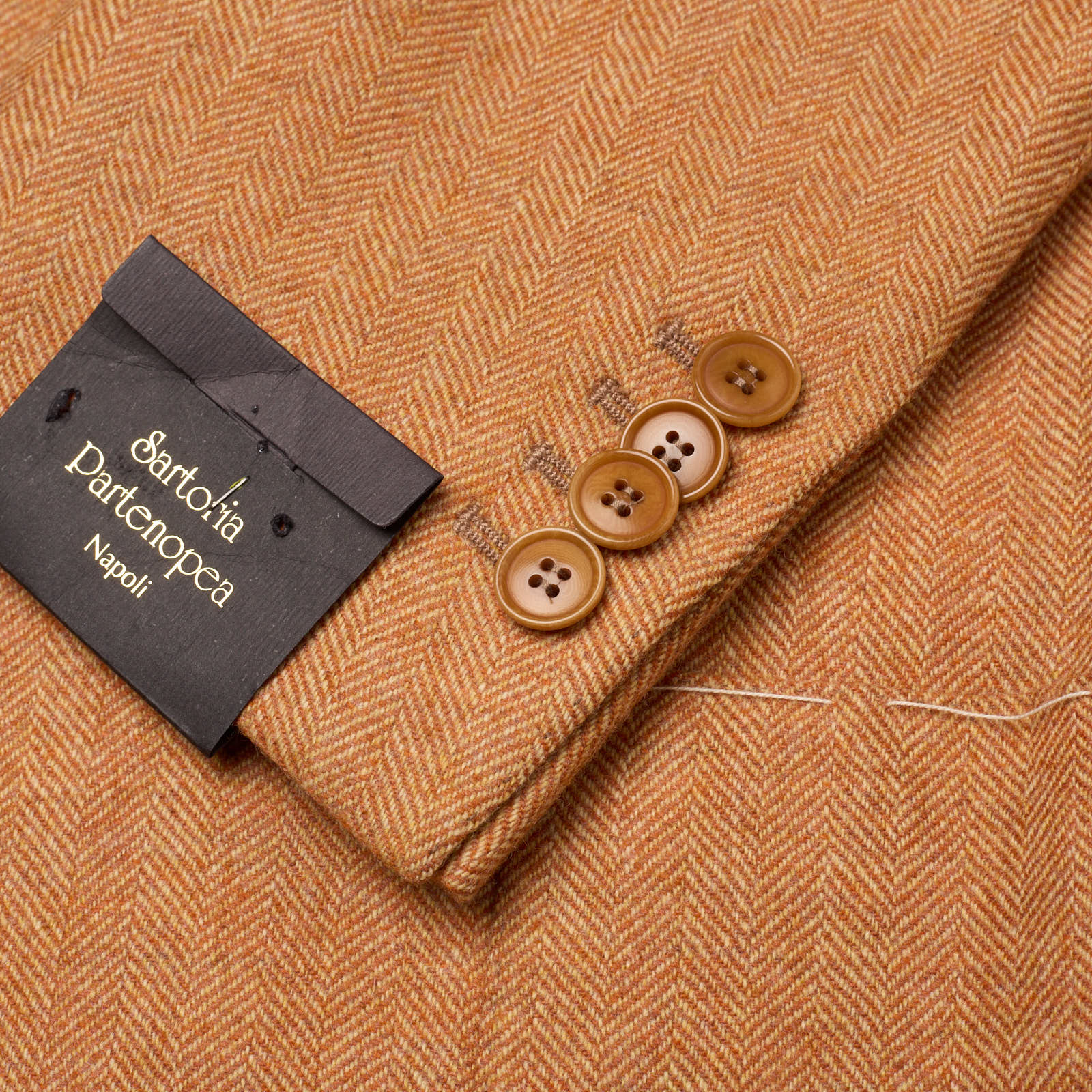 SARTORIA PARTENOPEA for VANNUCCI Burnt Orange Wool Jacket EU 50 NEW US 40