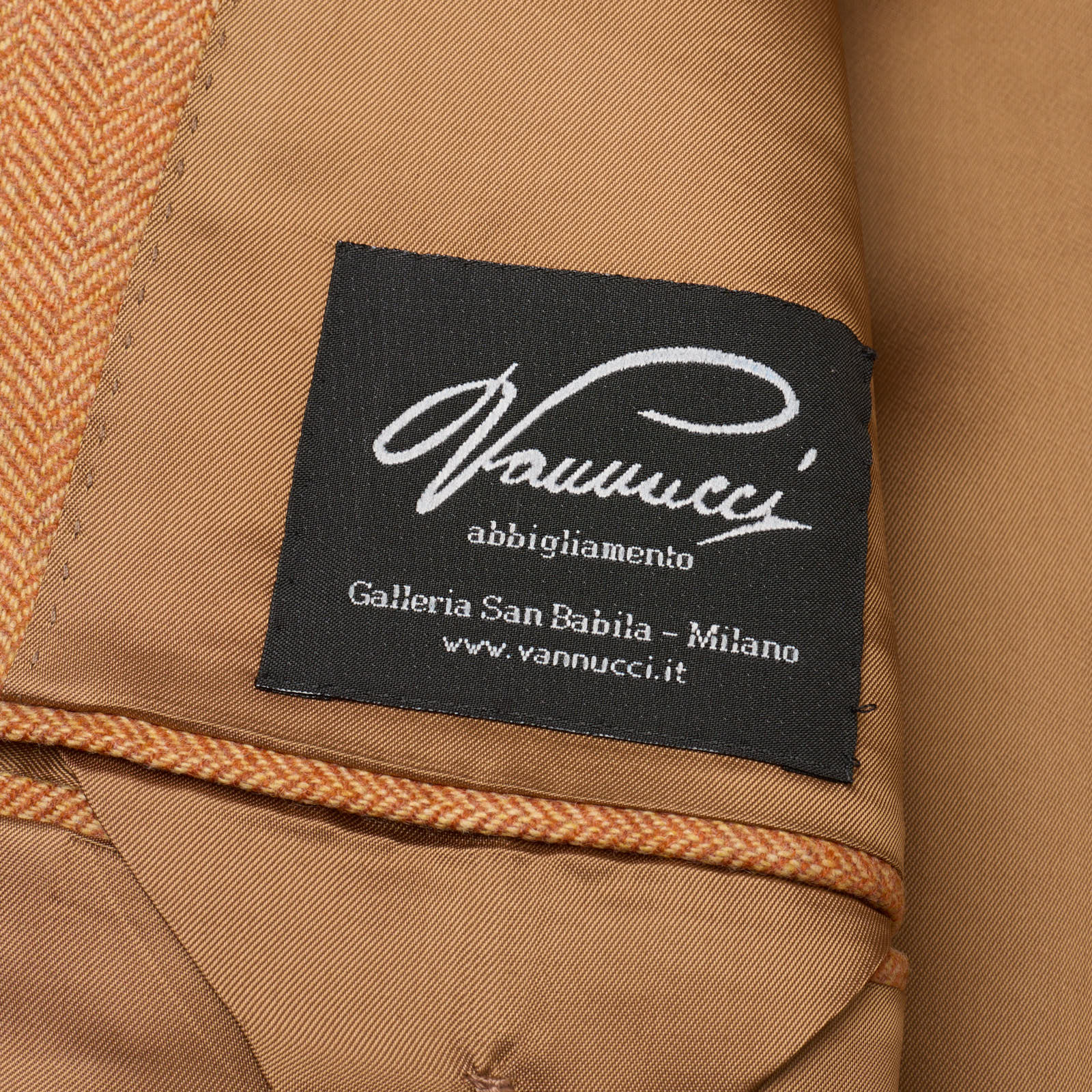 SARTORIA PARTENOPEA for VANNUCCI Burnt Orange Wool Jacket EU 50 NEW US 40