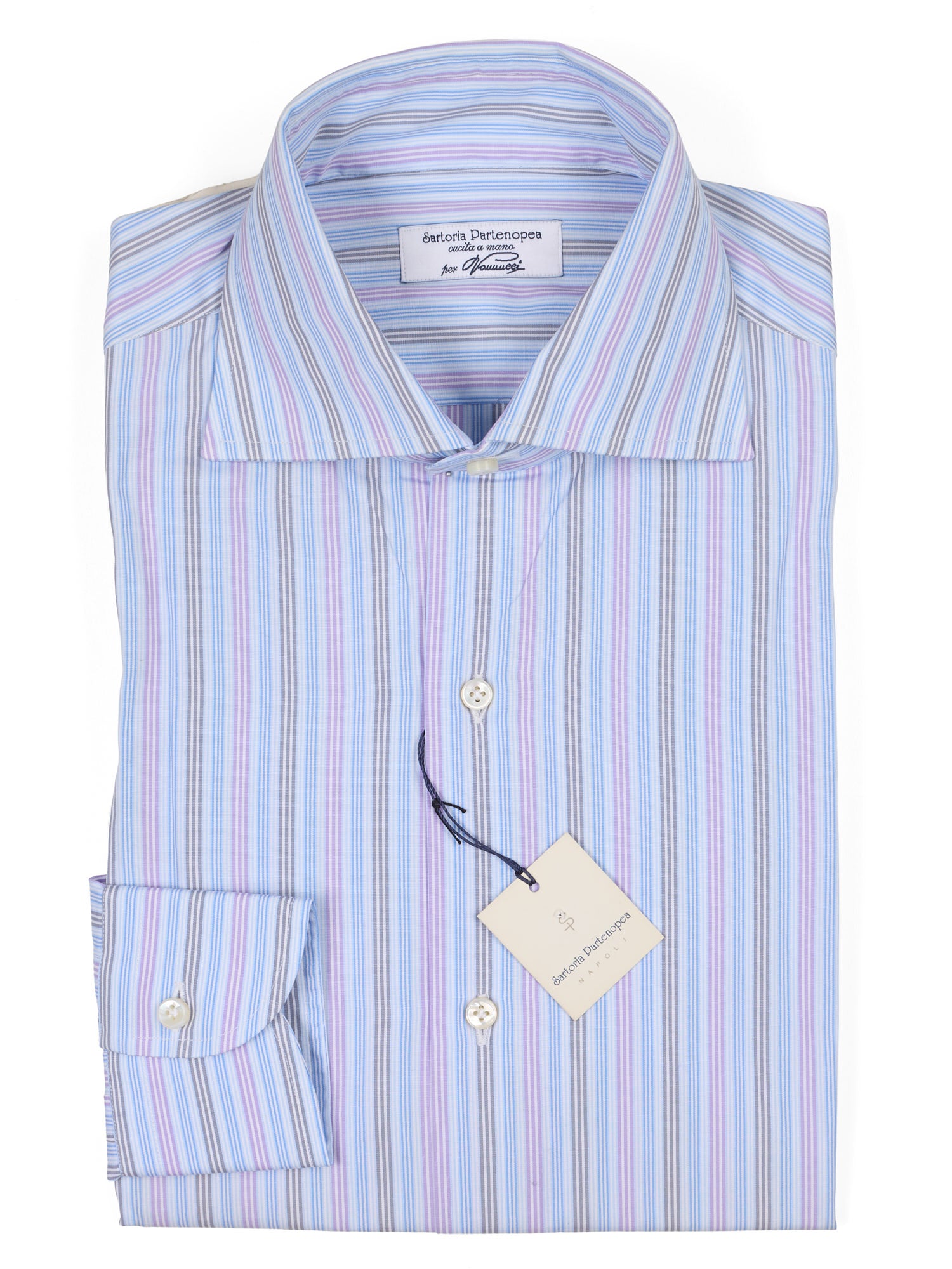 SARTORIA PARTENOPEA for Vannucci Striped Dress Shirt
