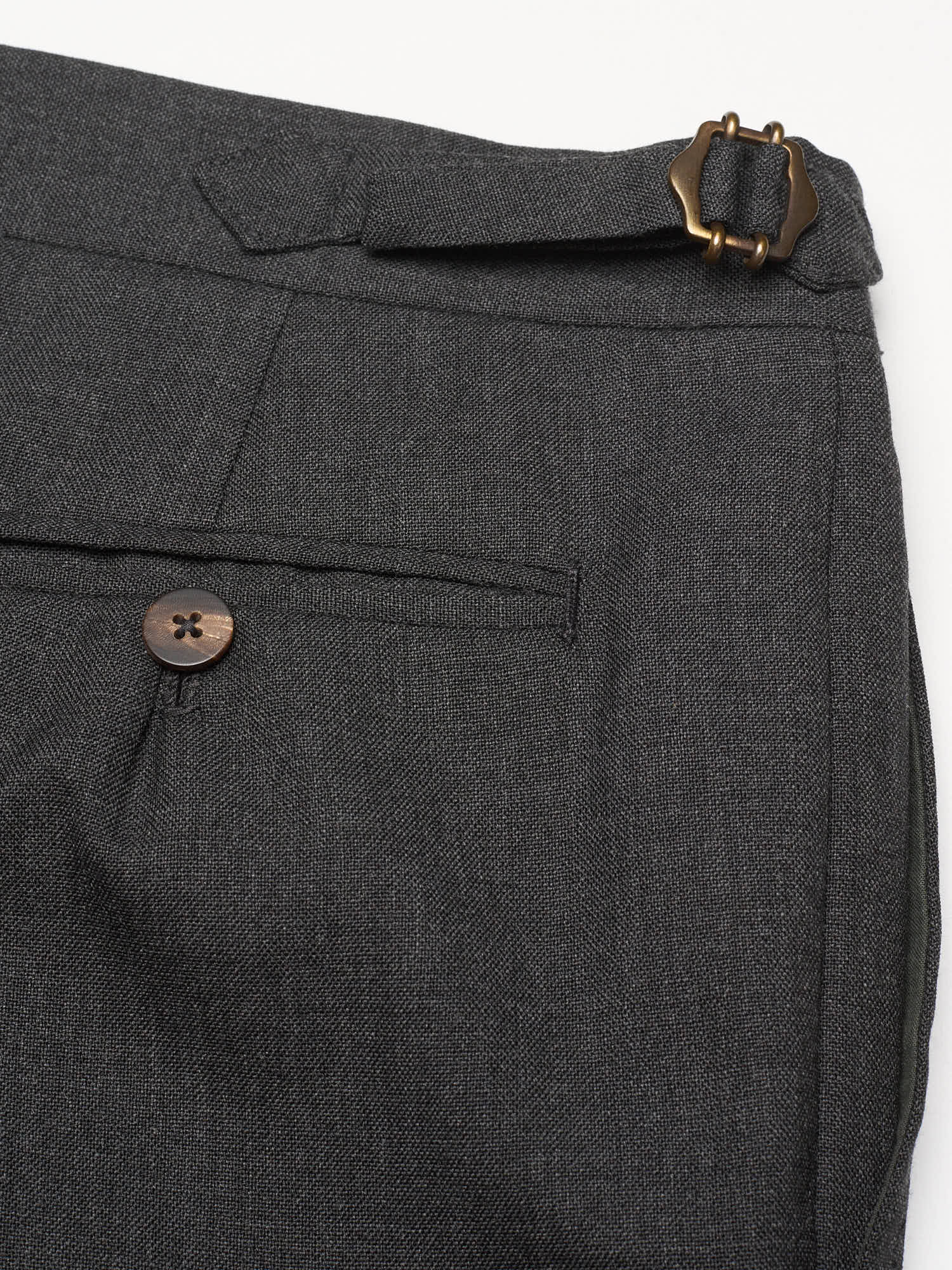 SARTORIA SOLITO Napoli Bespoke Gray Wool Pleated Dress Pants EU 48 US 32