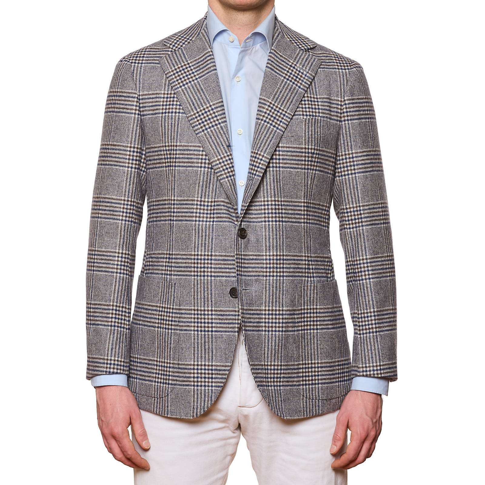 SARTORIA SOLITO Napoli Multicolor Plaid Wool Jacket EU 48 NEW US 38
