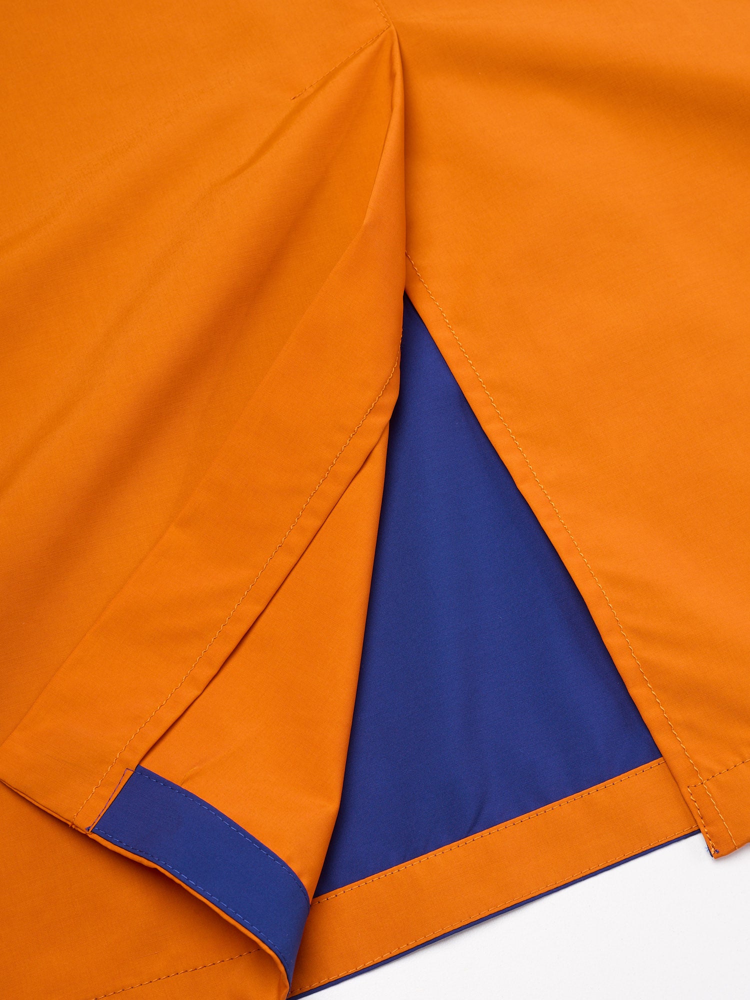 Kiton SARTORIO Napoli "Ben" Blue-Orange Virgin Rain Coat EU 50 US M