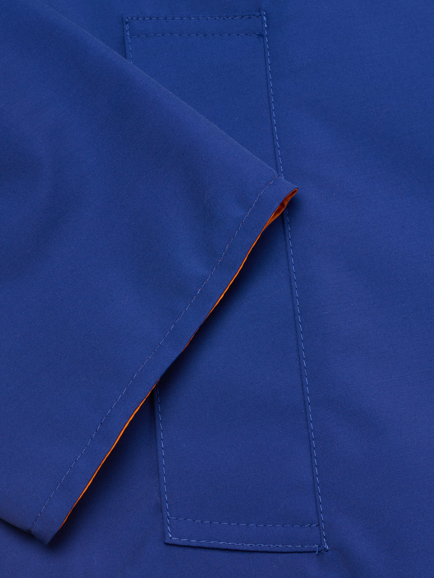 Kiton SARTORIO Napoli "Ben" Blue-Orange Virgin Rain Coat EU 50 US M