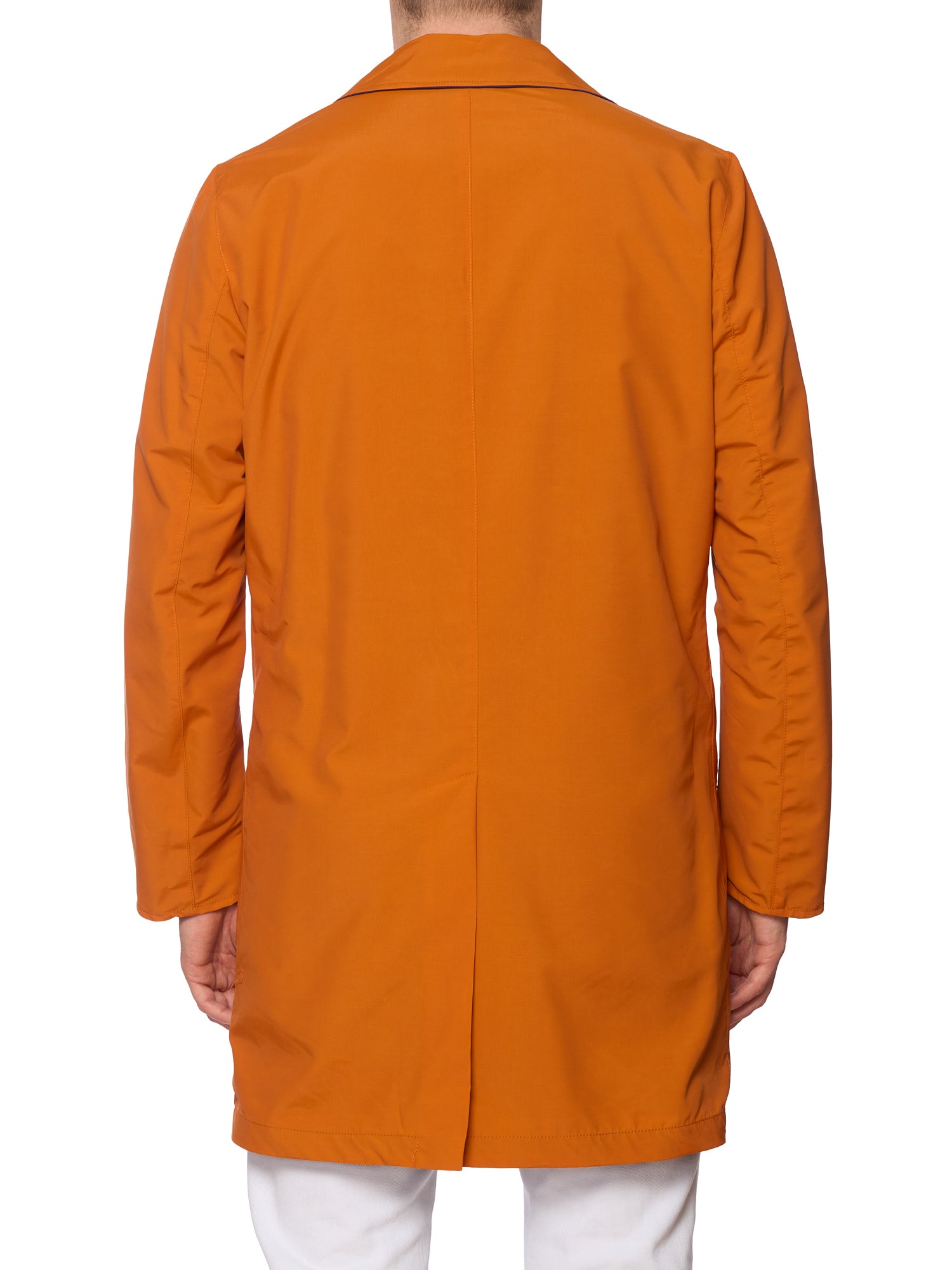 Kiton SARTORIO Napoli "Ben" Blue-Orange Virgin Rain Coat EU 50 US M