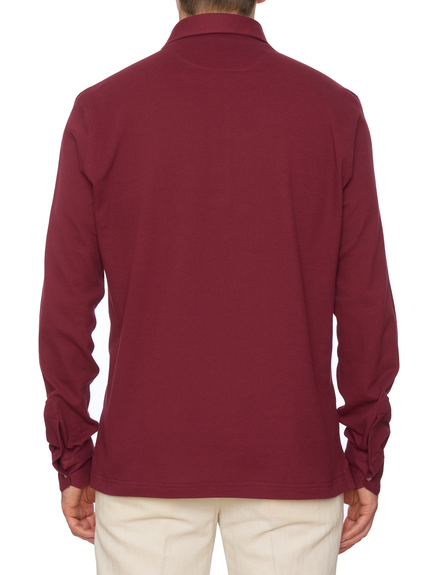 SARTORIO Napoli by KITON Beetroot Cotton Pique Polo Shirt NEW