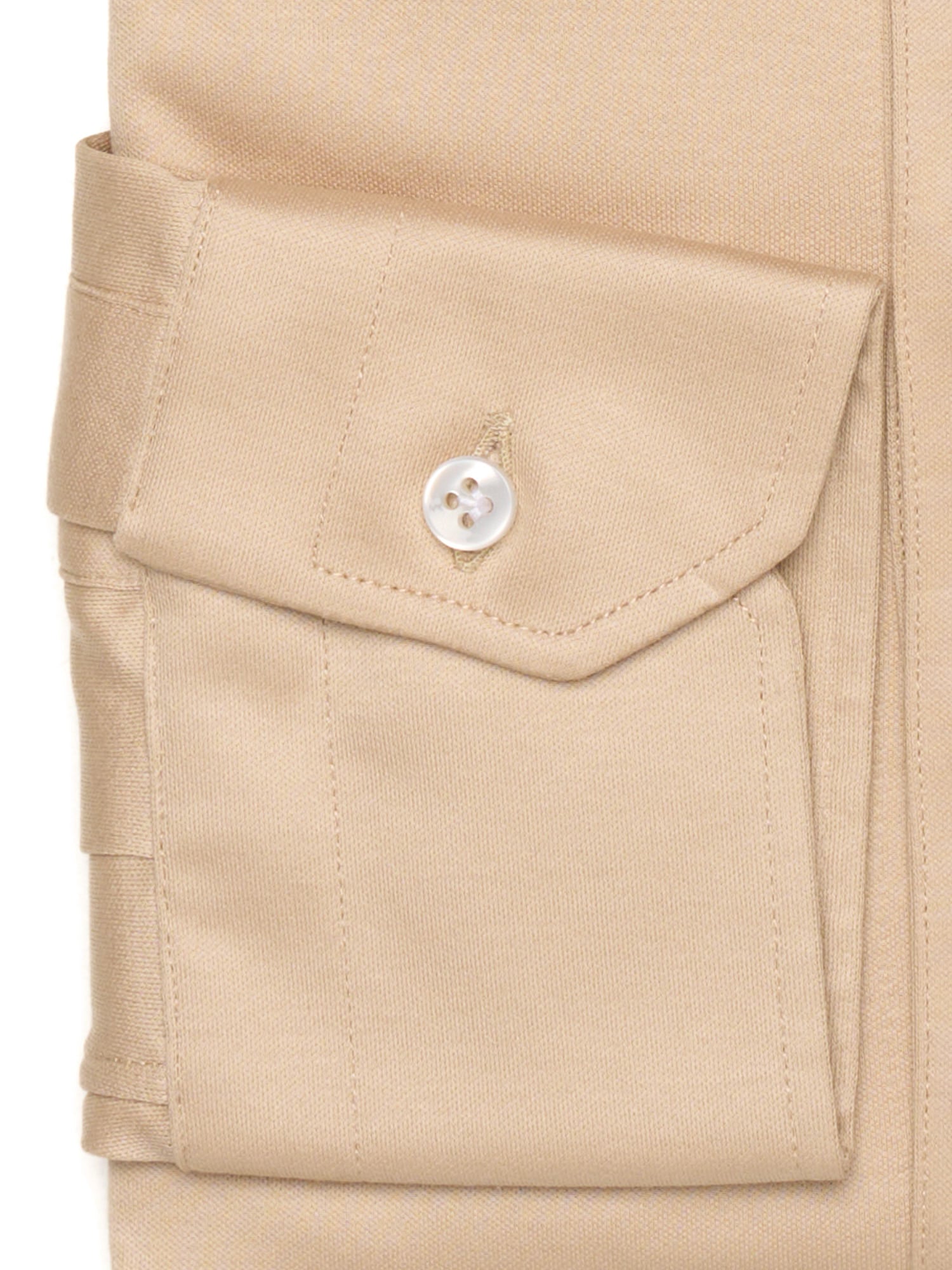 SARTORIO Napoli by KITON Beige Cotton Satin Polo Shirt NEW