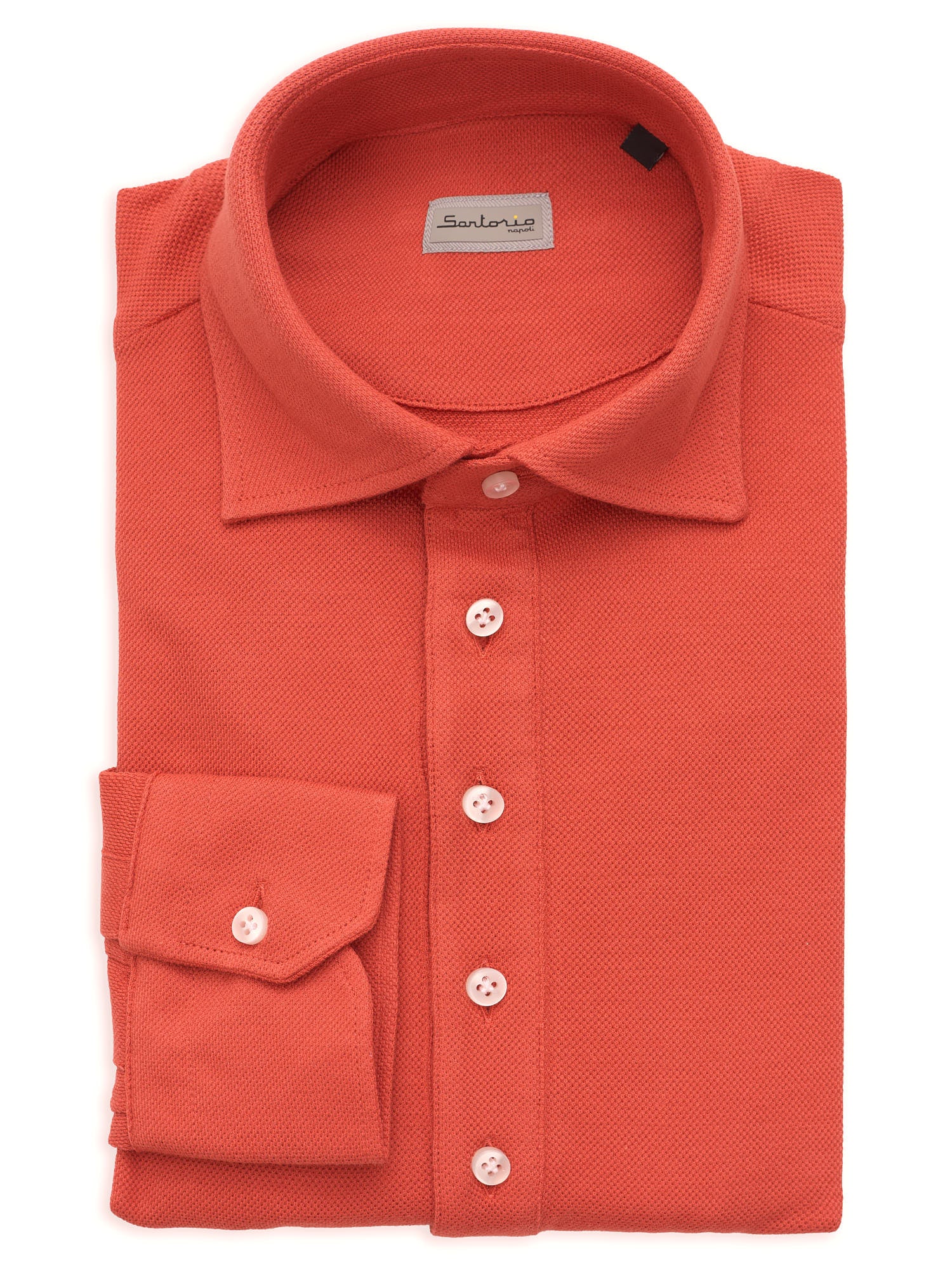 SARTORIO Napoli by KITON Terracotta Cotton Pique Polo Shirt New XL
