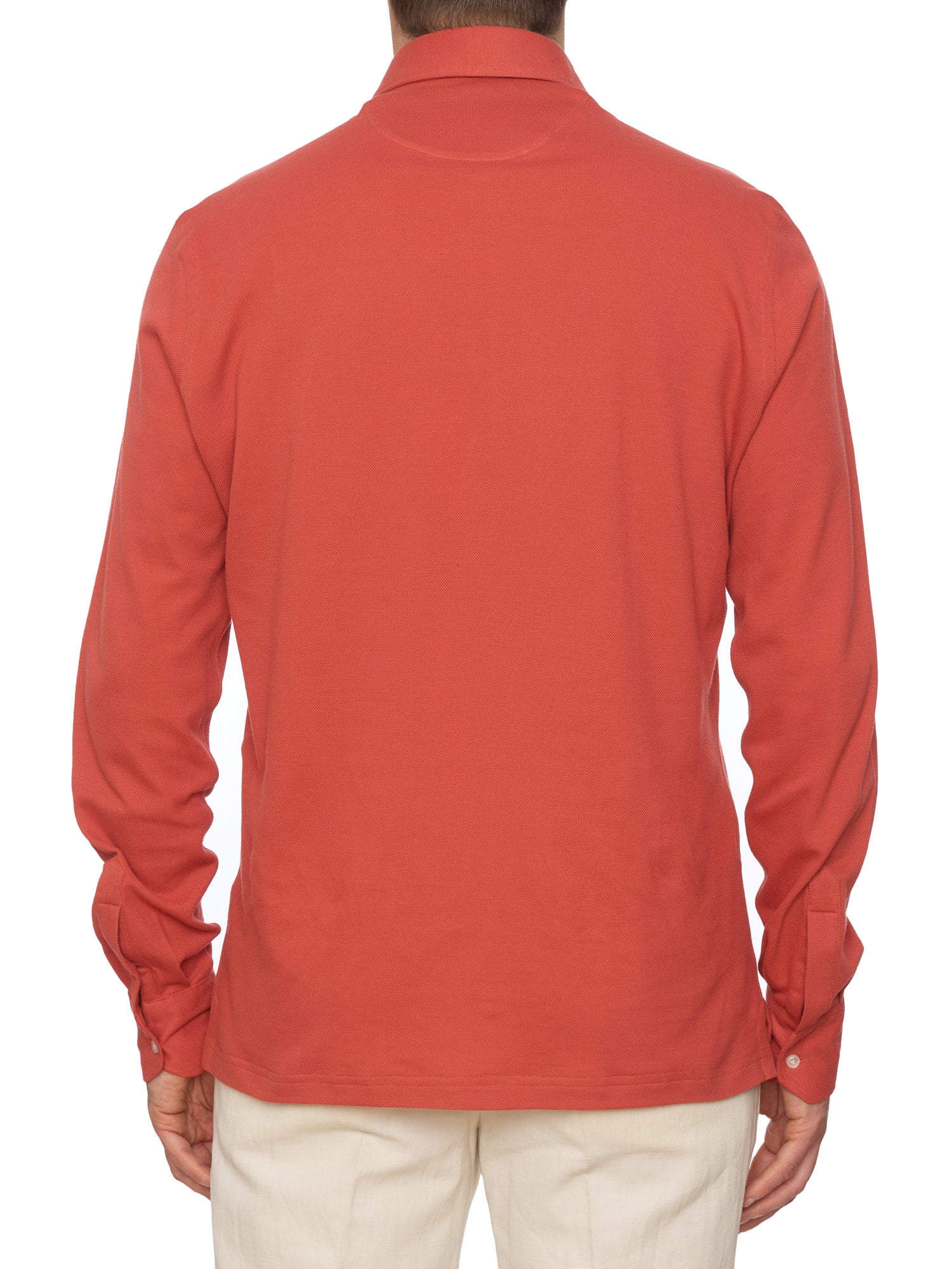 SARTORIO Napoli by KITON Terracotta Cotton Pique Polo Shirt NEW