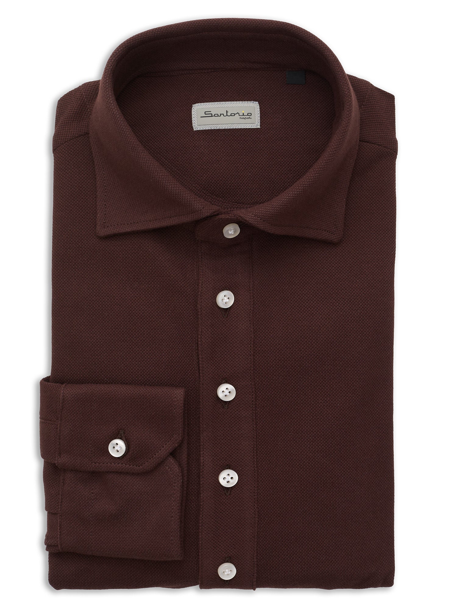 SARTORIO Napoli by KITON Brown Cotton Pique Polo Shirt NEW