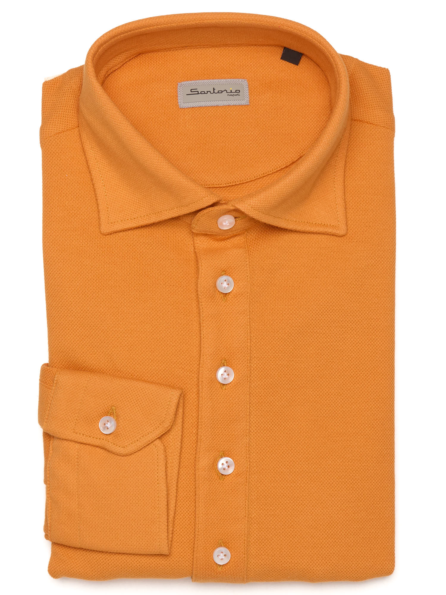 SARTORIO Napoli by KITON Burnt Orange Cotton Pique Polo Shirt NEW