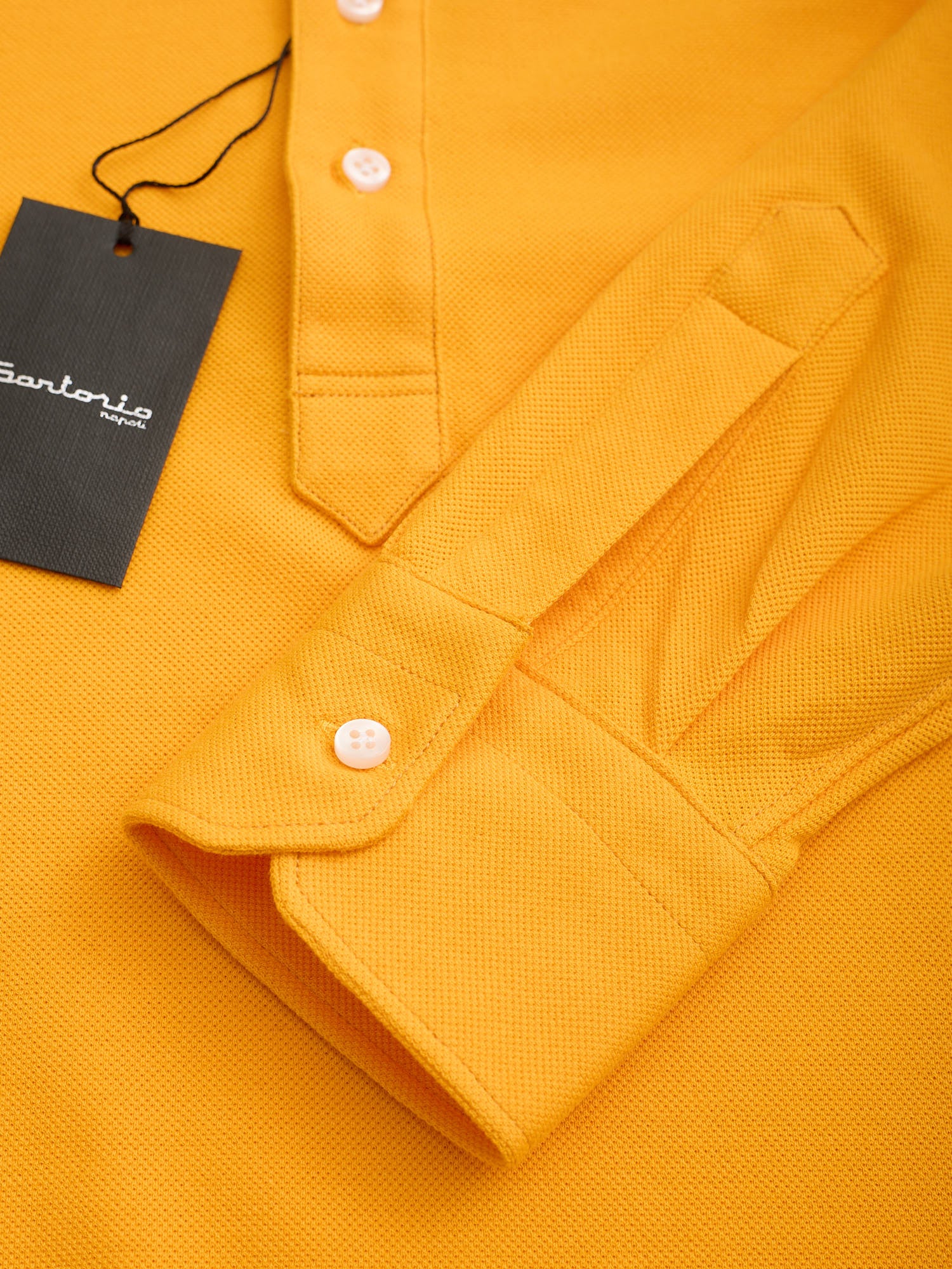 SARTORIO Napoli by KITON Pale Orange Cotton Pique Polo Shirt NEW