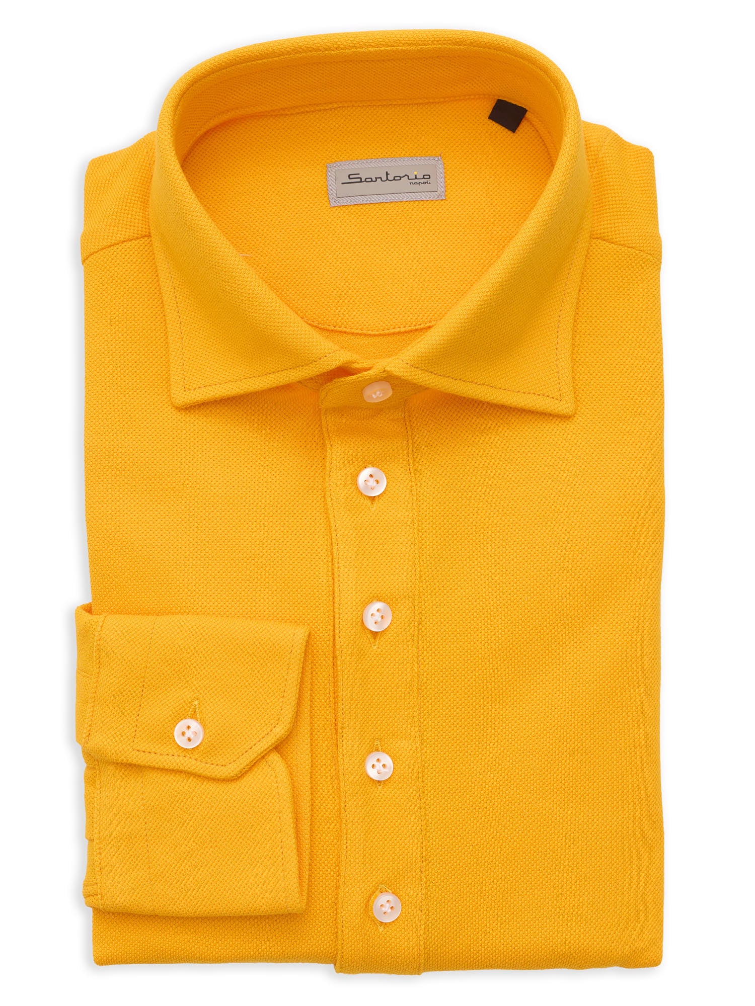 SARTORIO Napoli by KITON Pale Orange Cotton Pique Polo Shirt NEW