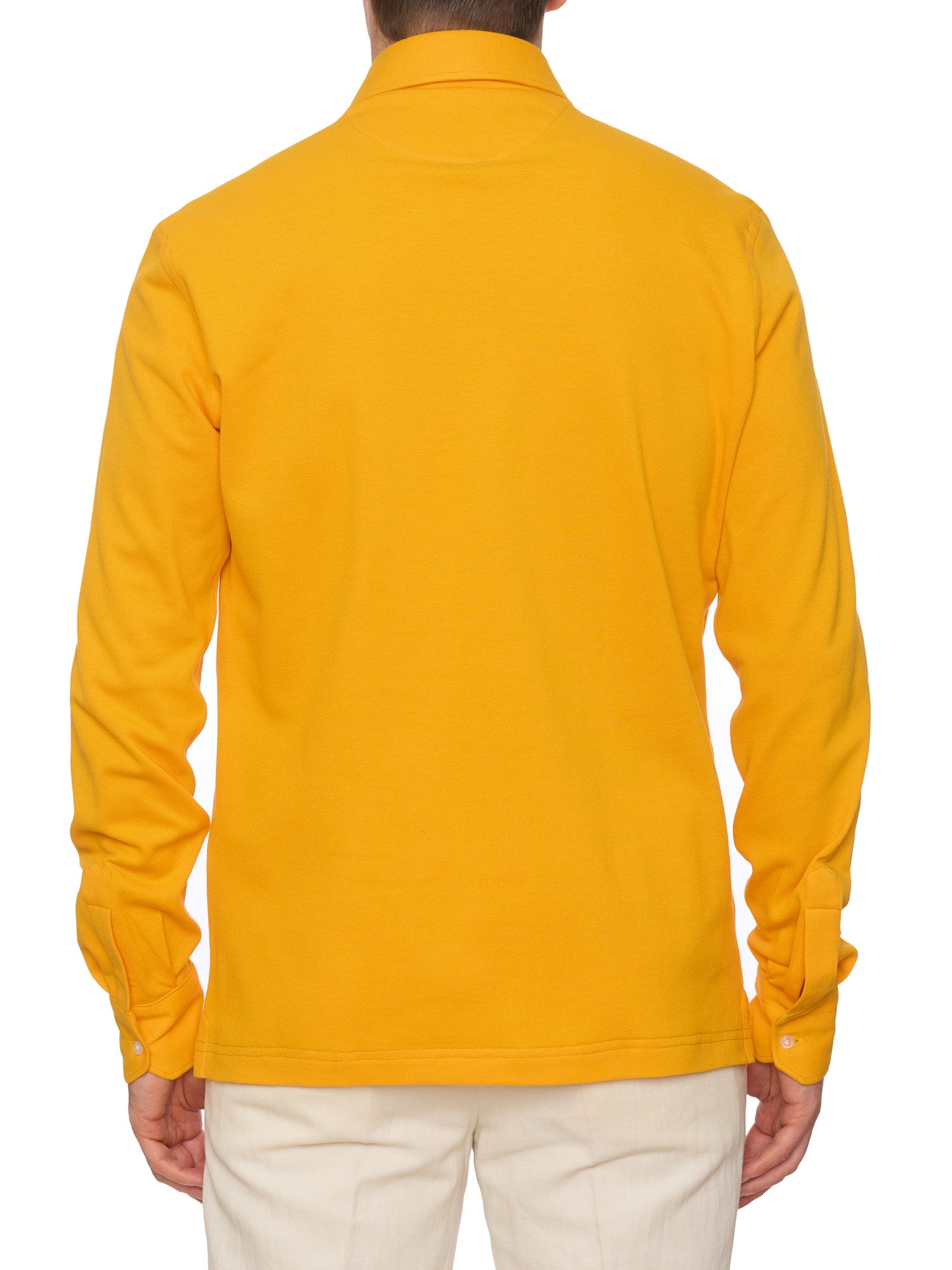 SARTORIO Napoli by KITON Pale Orange Cotton Pique Polo Shirt NEW