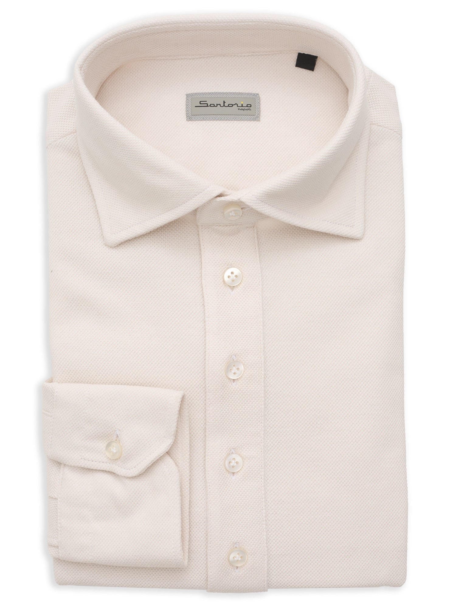 SARTORIO Napoli by KITON Cream Cotton Pique Polo Shirt New L