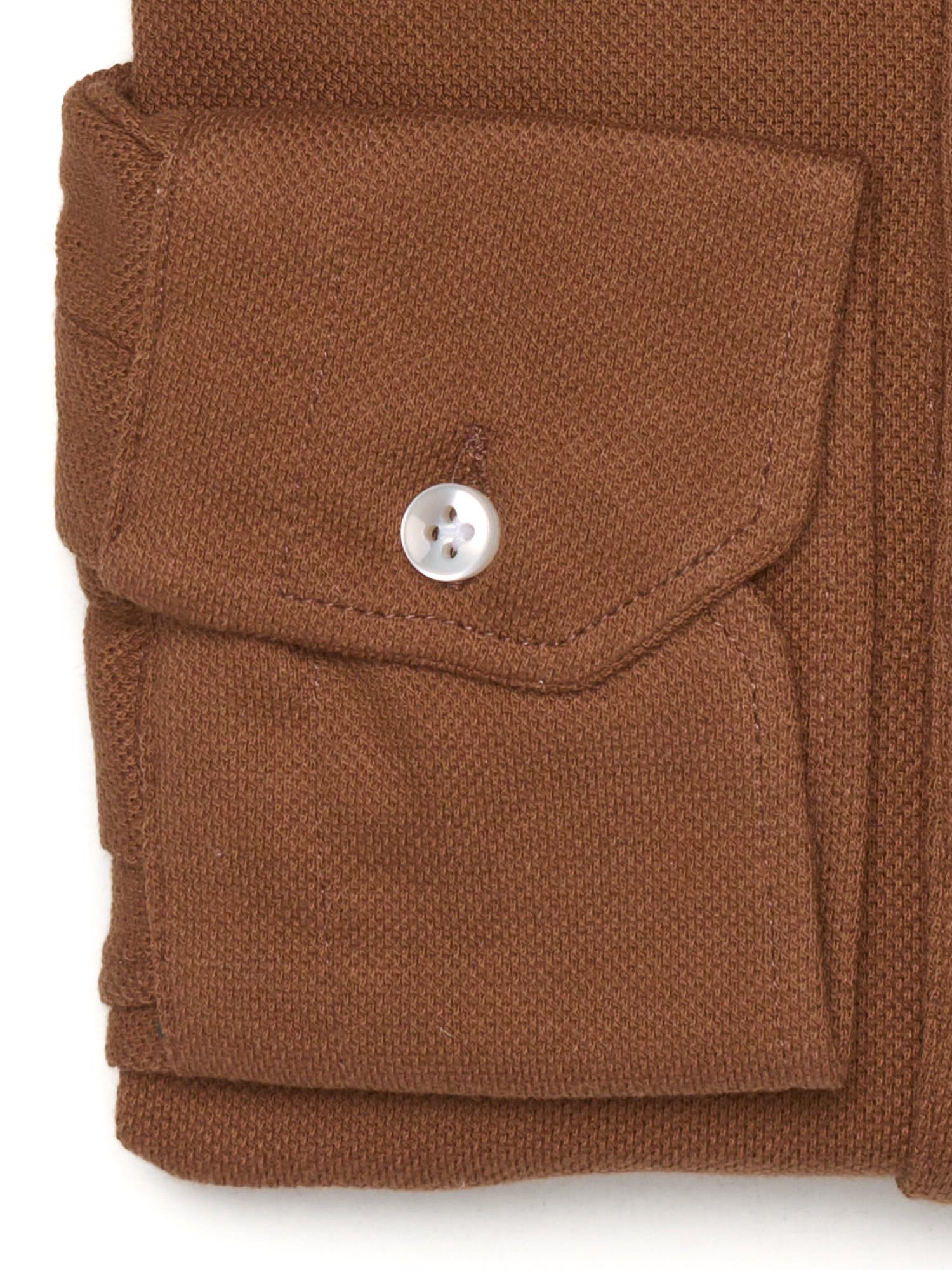 SARTORIO Napoli by KITON Chestnut Brown Cotton Pique Polo Shirt NEW