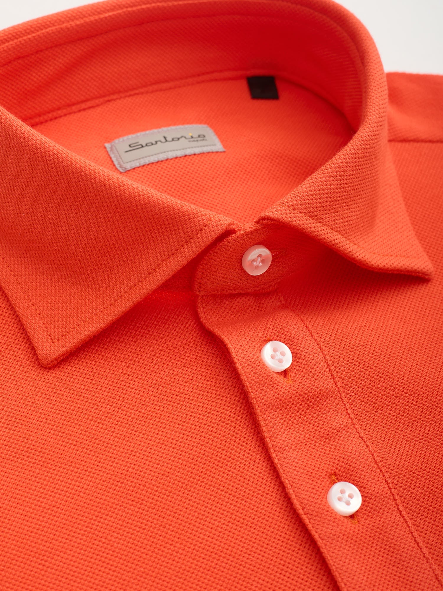 SARTORIO Napoli by KITON Orange Cotton Pique Polo Shirt NEW
