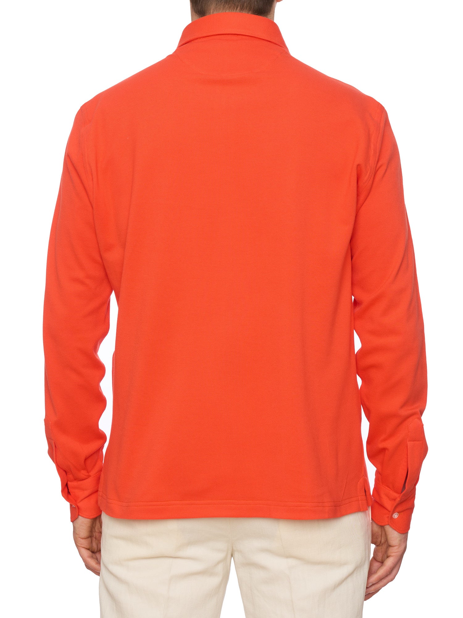 SARTORIO Napoli by KITON Orange Cotton Pique Polo Shirt NEW