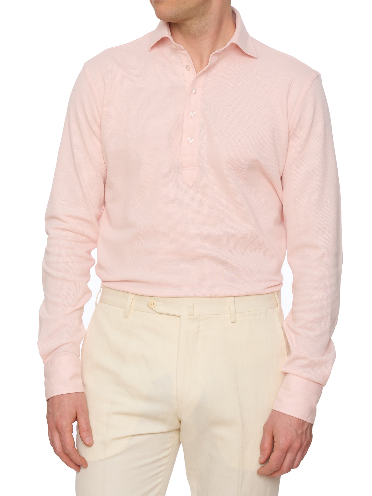 SARTORIO Napoli by KITON Pink Cotton Pique Polo Shirt NEW