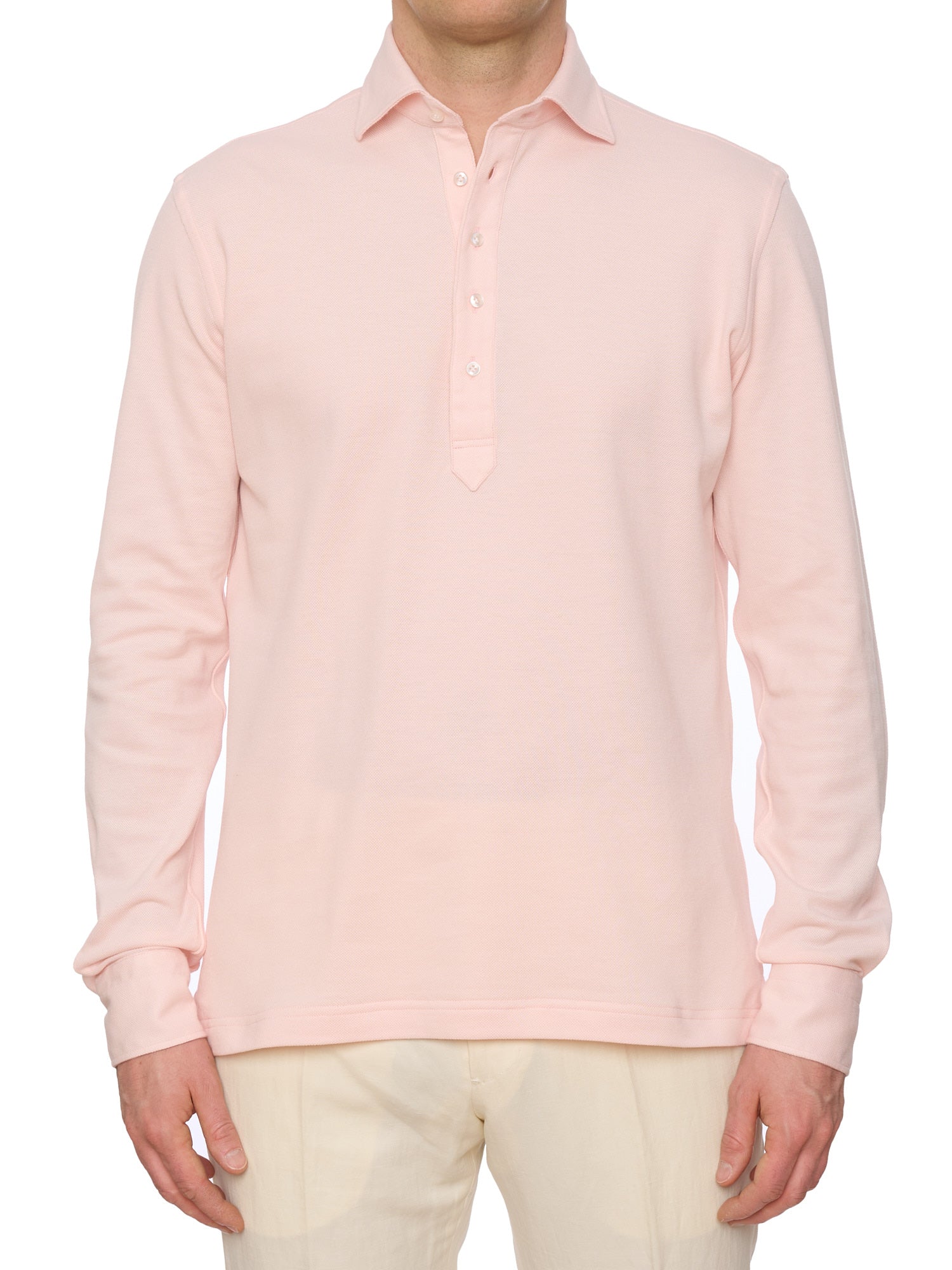 SARTORIO Napoli by KITON Pink Cotton Pique Polo Shirt NEW